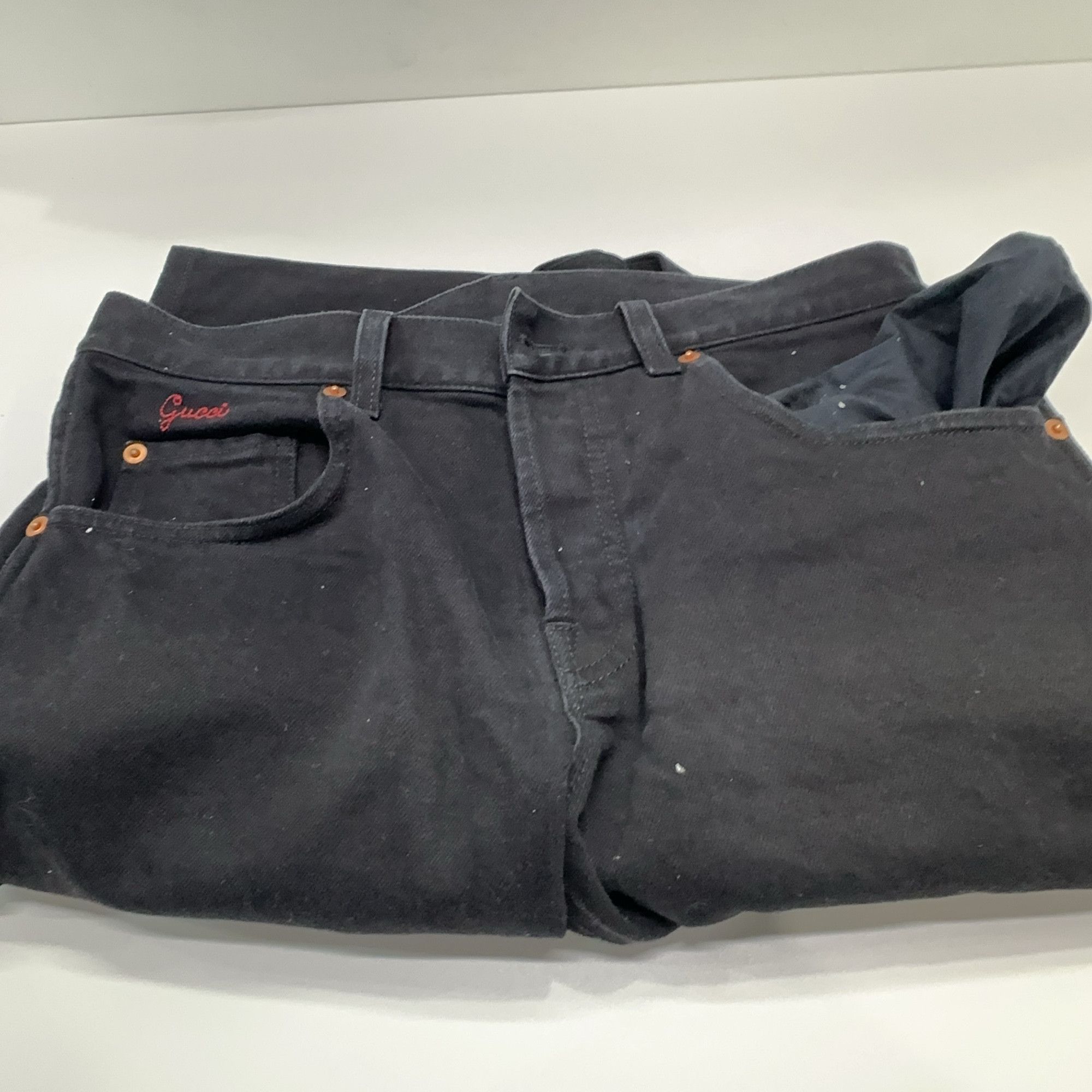Gucci Gucci SS22 Aria Black Cotton Jeans 32 Size US 32 / EU 48 - 8 Thumbnail