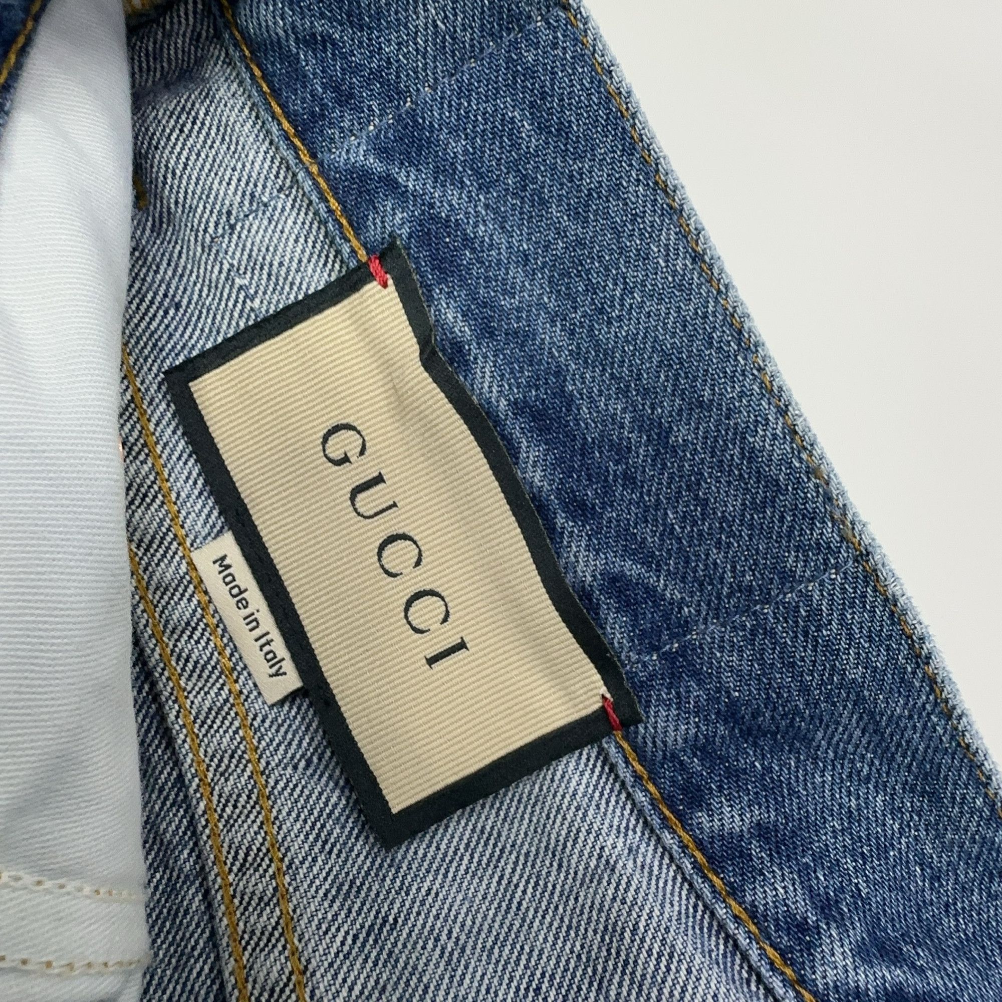 Gucci Gucci Logo Applique Straight Leg Jeans 25 Size 25" / US 0 / IT 36 - 3 Thumbnail