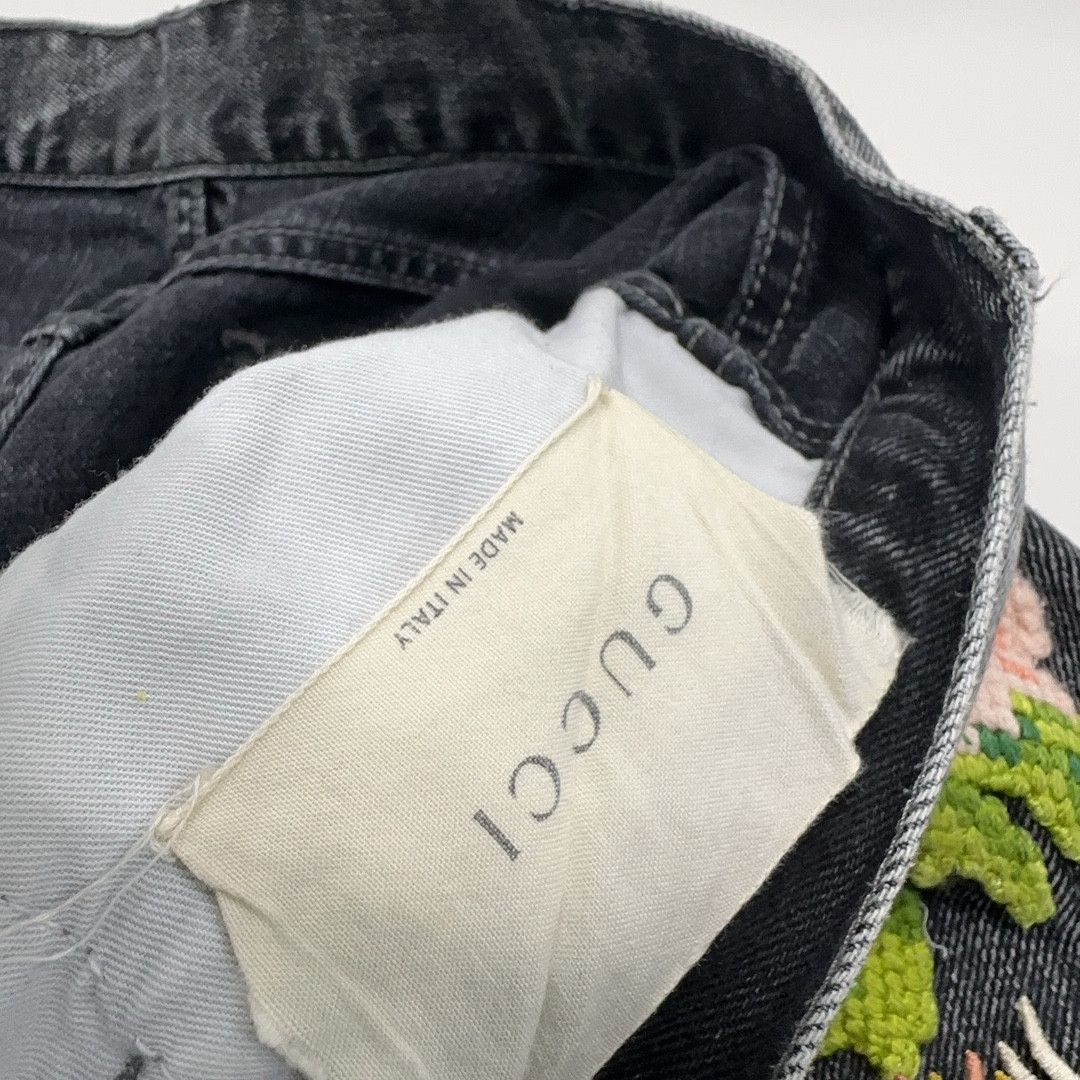 Gucci Gucci Tiger & Flower Embroidered Washed Jeans 32 Size US 32 / EU 48 - 5 Thumbnail