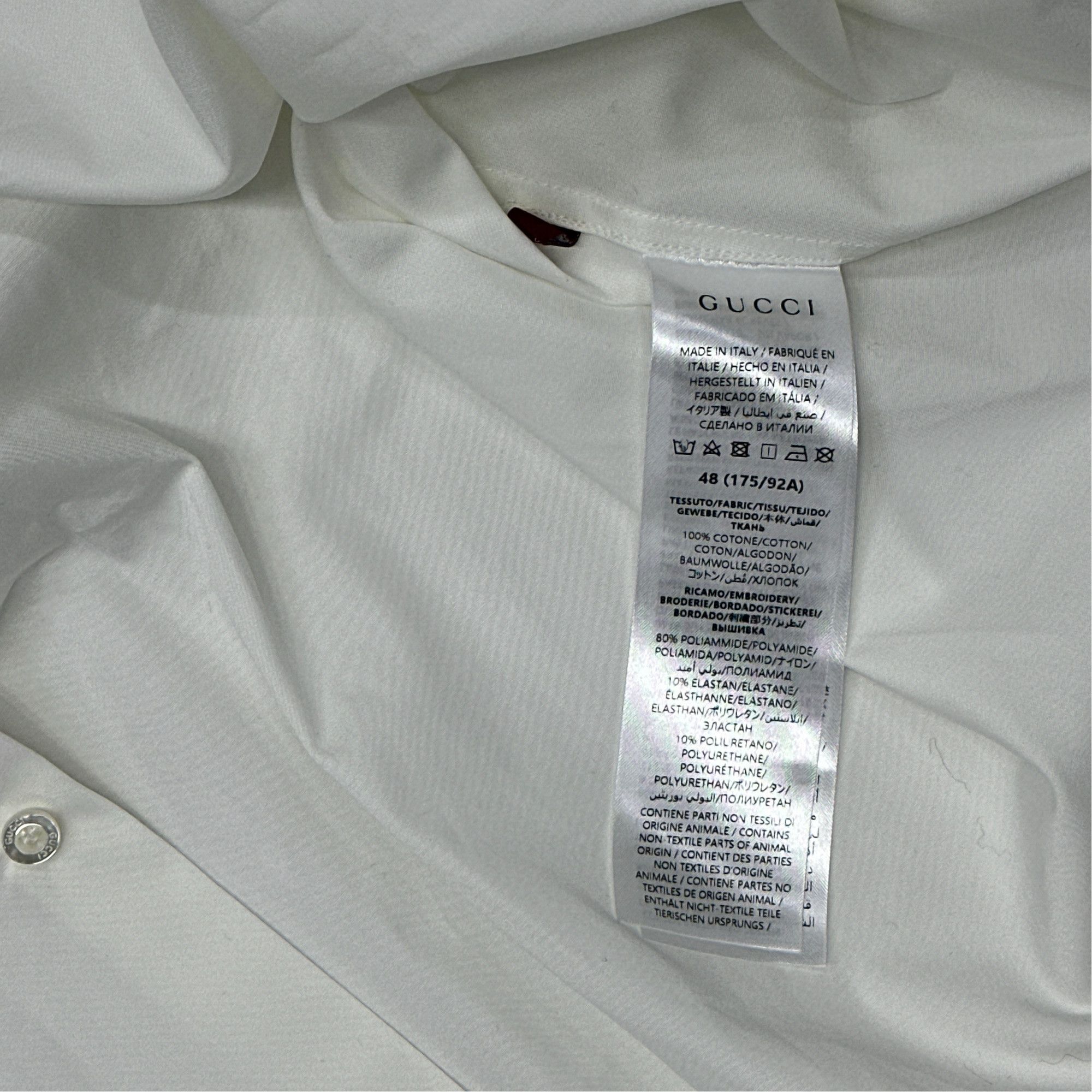Gucci Gucci Solid Long Sleeve Shirt Size 48 Size US M / EU 48-50 / 2 - 2 Thumbnail