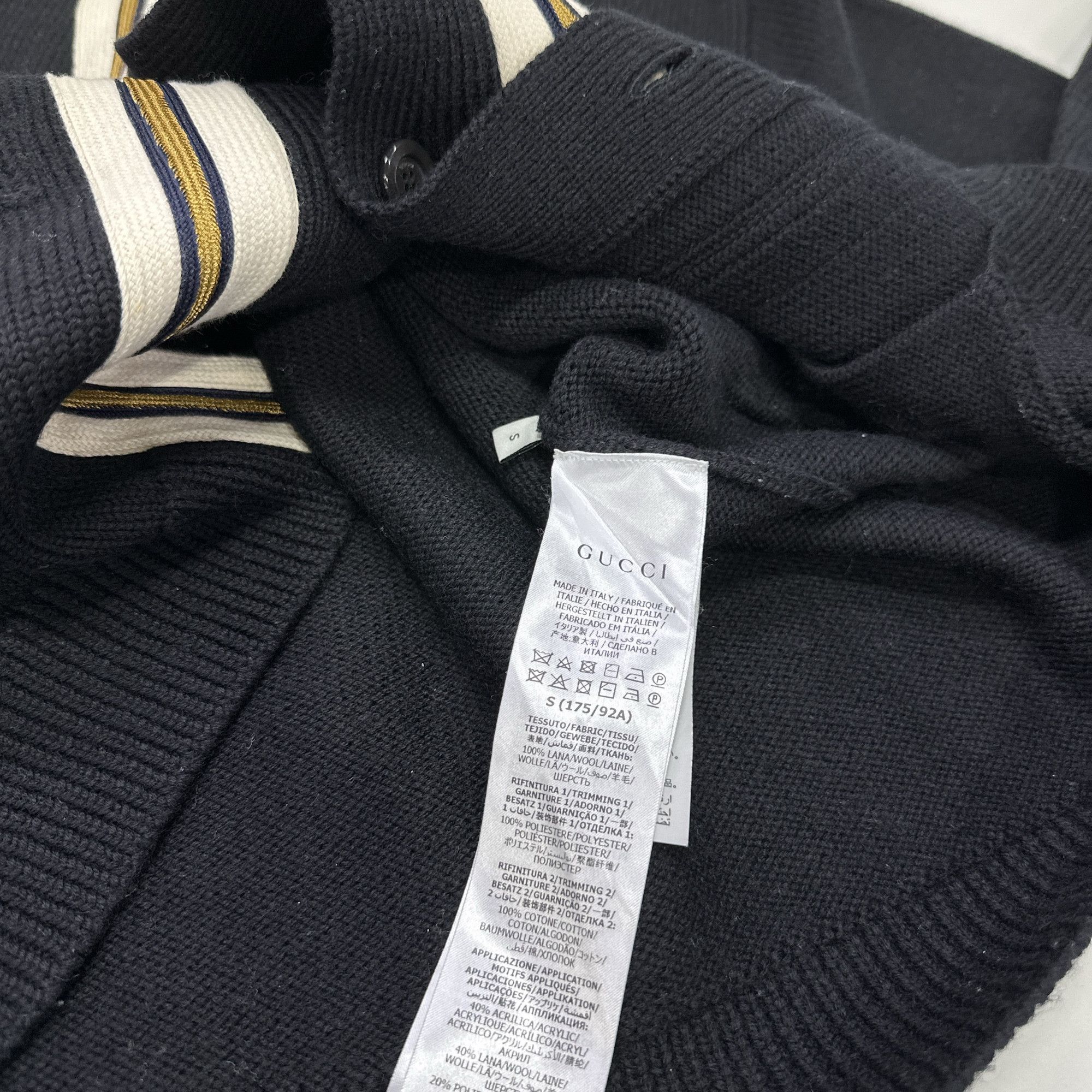 Gucci Gucci Bee Patch Wool Cardigan Size S Size US S / EU 44-46 / 1 - 4 Thumbnail