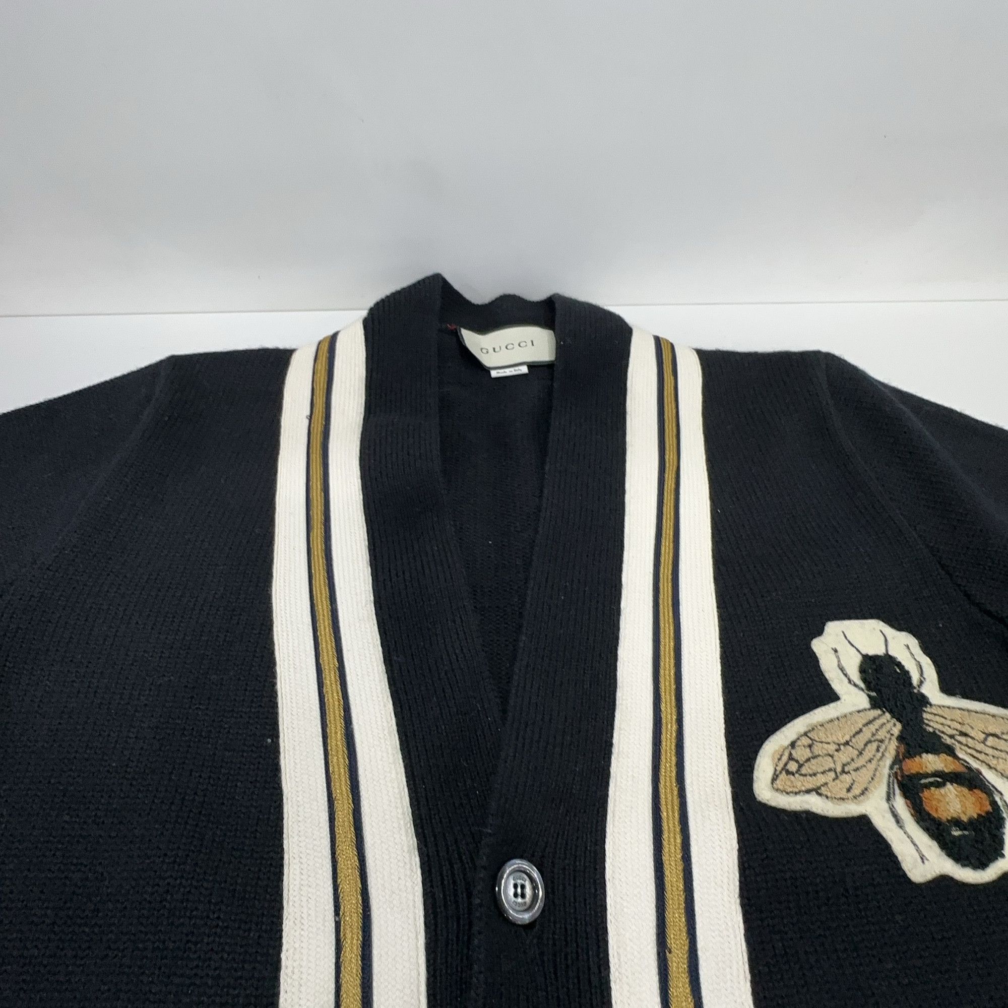 Gucci Gucci Bee Patch Wool Cardigan Size S Size US S / EU 44-46 / 1 - 6 Thumbnail