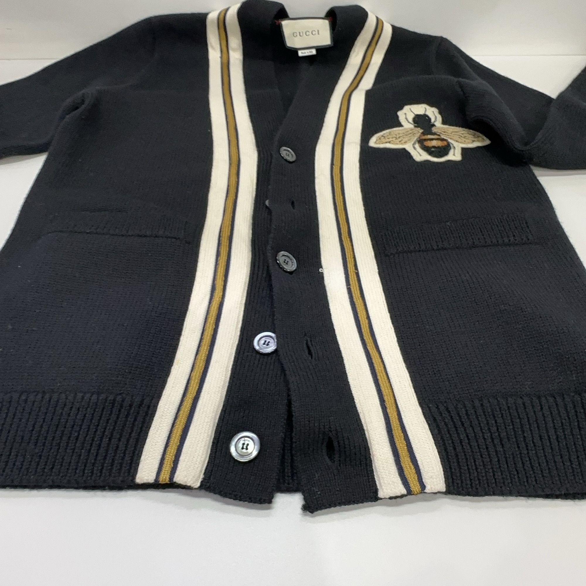 Gucci Gucci Bee Patch Wool Cardigan Size S Size US S / EU 44-46 / 1 - 7 Thumbnail