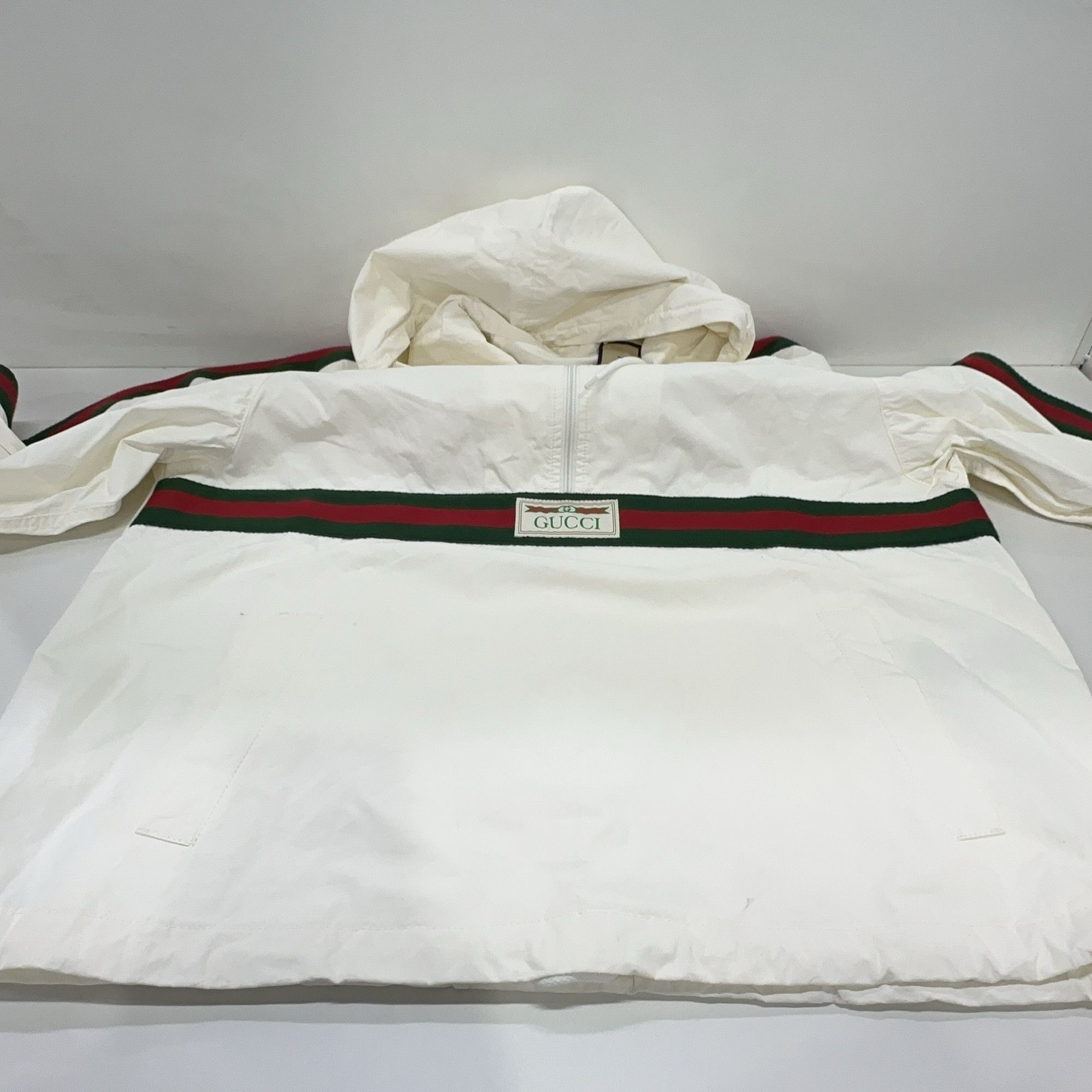 Gucci Gucci Logo Stripe Half-Zip Hooded Windbreaker Size 46 Size US S / EU 44-46 / 1 - 9 Thumbnail