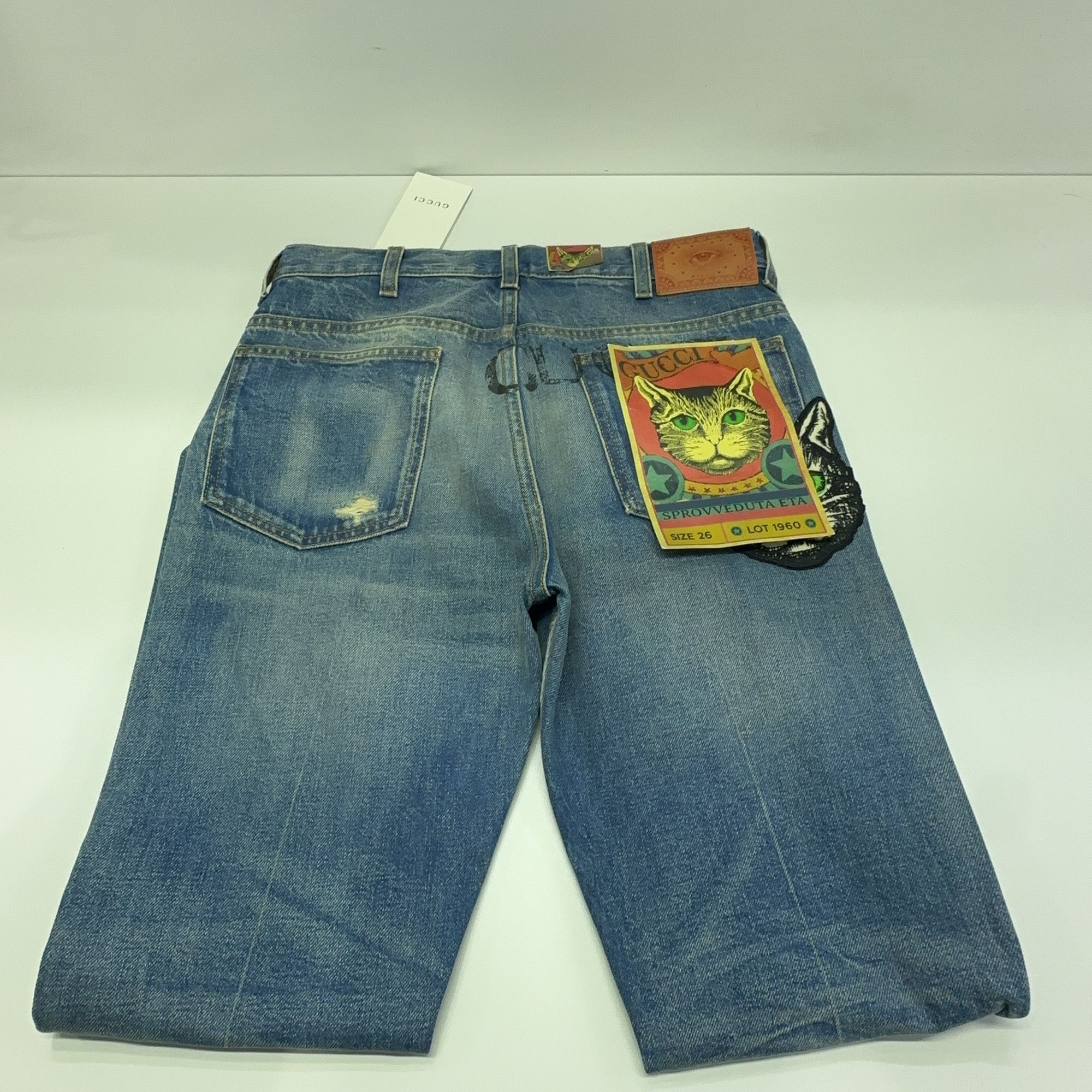 Gucci Gucci Cat Head Patch Denim Jeans 26 Size US 26 / EU 42 - 8 Thumbnail