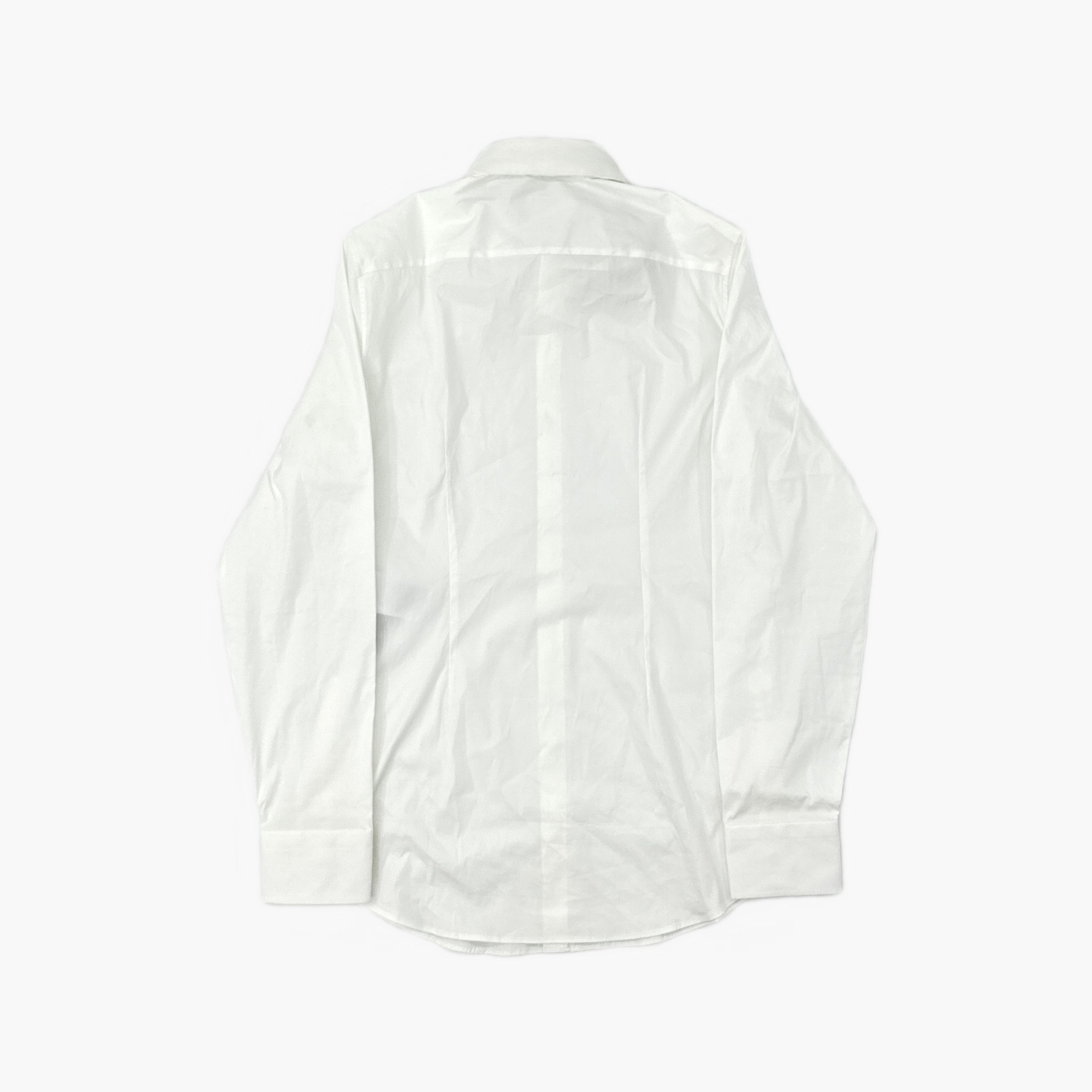 Gucci Gucci Solid White Cotton Button Up Shirt Size 15.5 Size US M / EU 48-50 / 2 - 2 Thumbnail