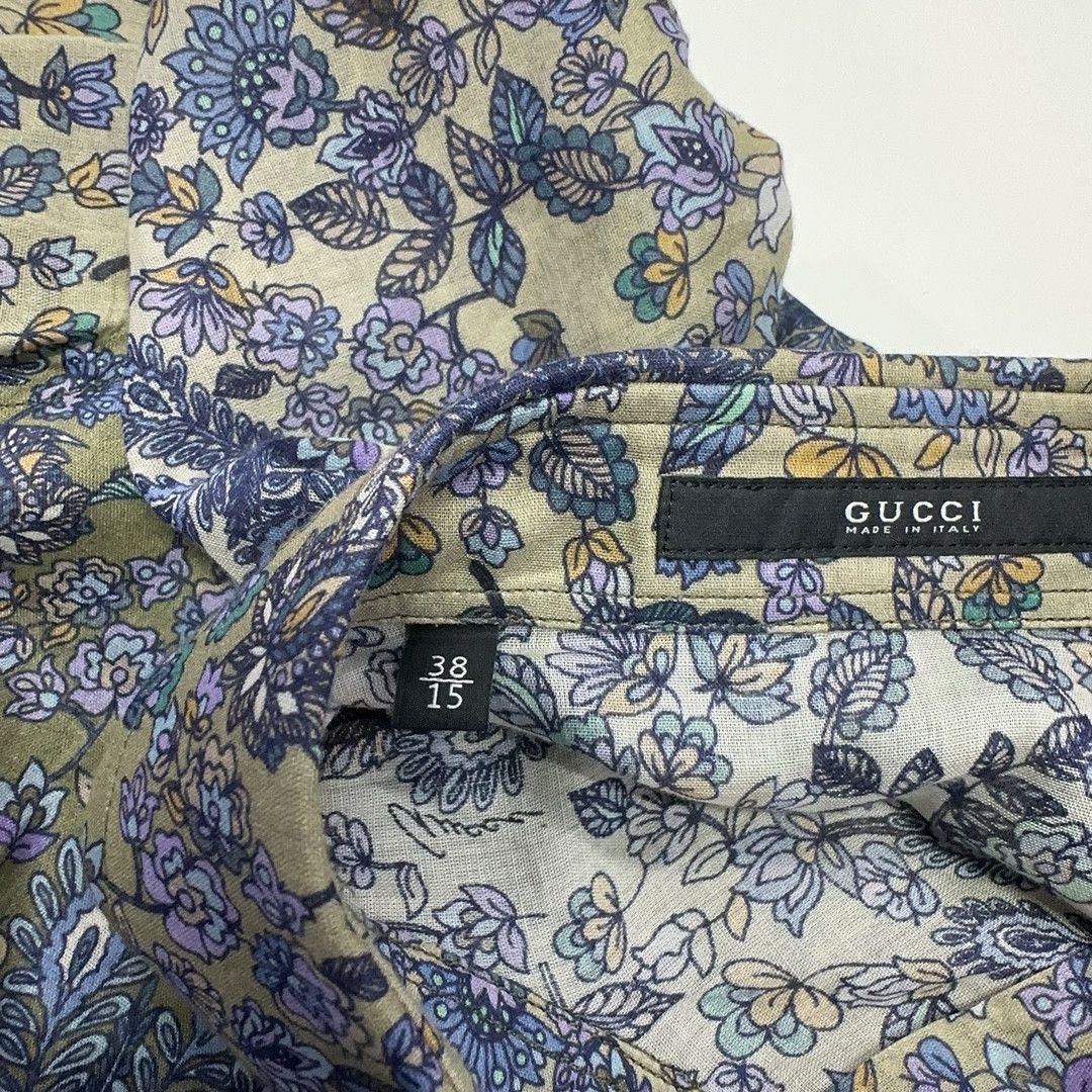 Gucci Gucci Floral Paisley Button Up Shirt 38 Size US S / EU 44-46 / 1 - 5 Thumbnail