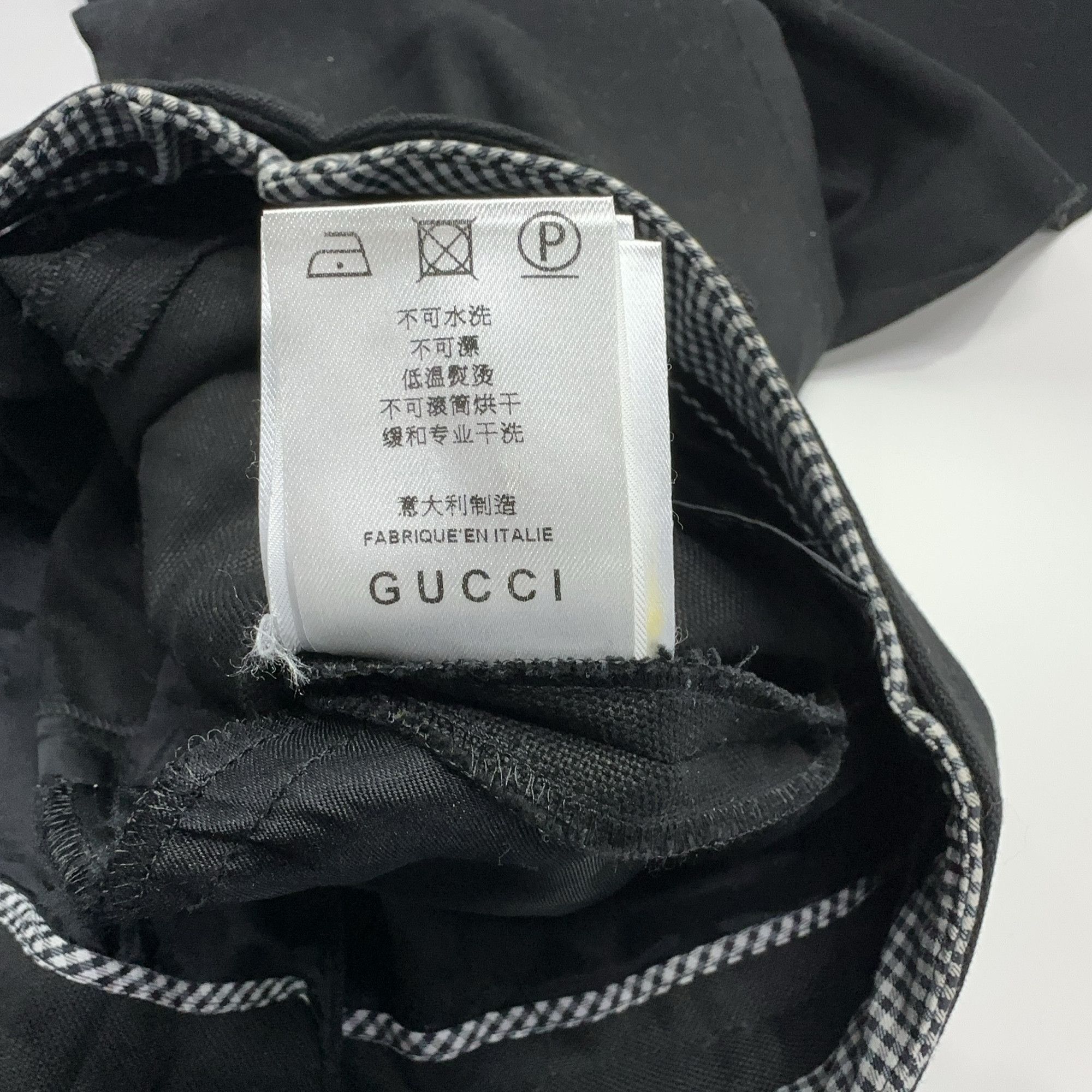 Gucci Gucci Gingham Trim Cropped Trousers Size IT 40 Size 27" / US 4 / IT 40 - 5 Thumbnail