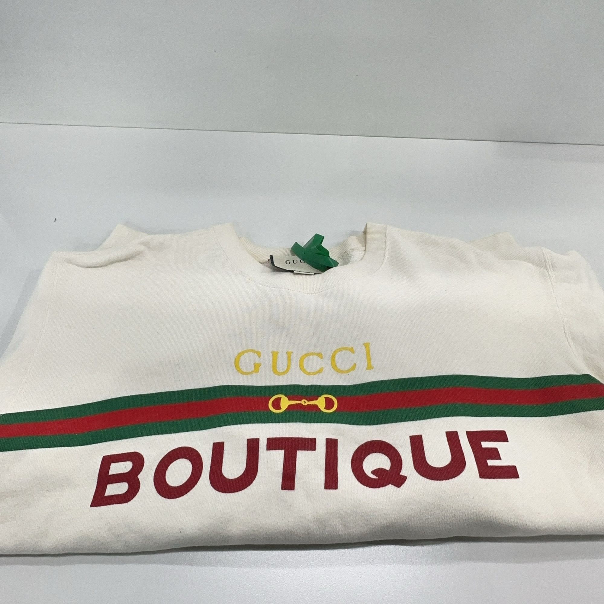 Gucci Gucci Boutique Logo Print Sweatshirt Size L Size US L / EU 52-54 / 3 - 7 Thumbnail