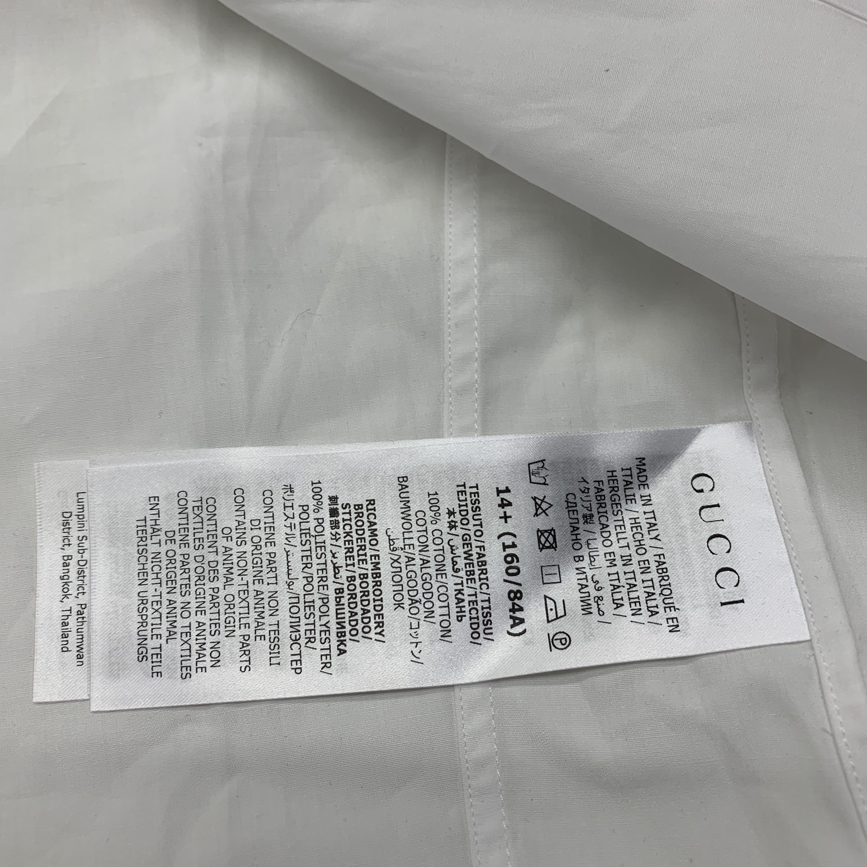 Gucci Gucci Solid Long Sleeve Shirt Size 14.5 Size US S / EU 44-46 / 1 - 4 Thumbnail
