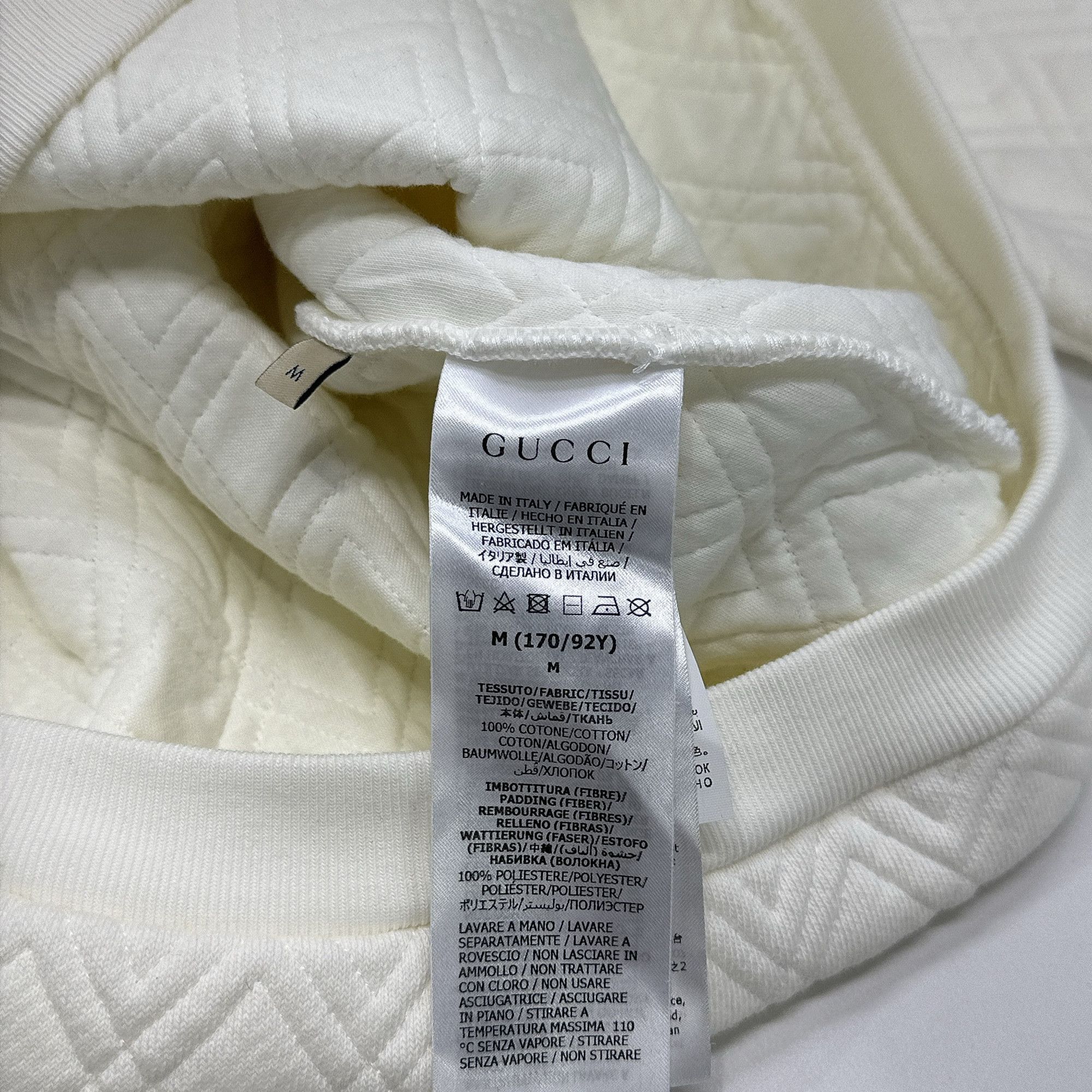 Gucci Gucci Interlocking G Logo Quilted Sweatshirt Size M Size M / US 6-8 / IT 42-44 - 4 Thumbnail