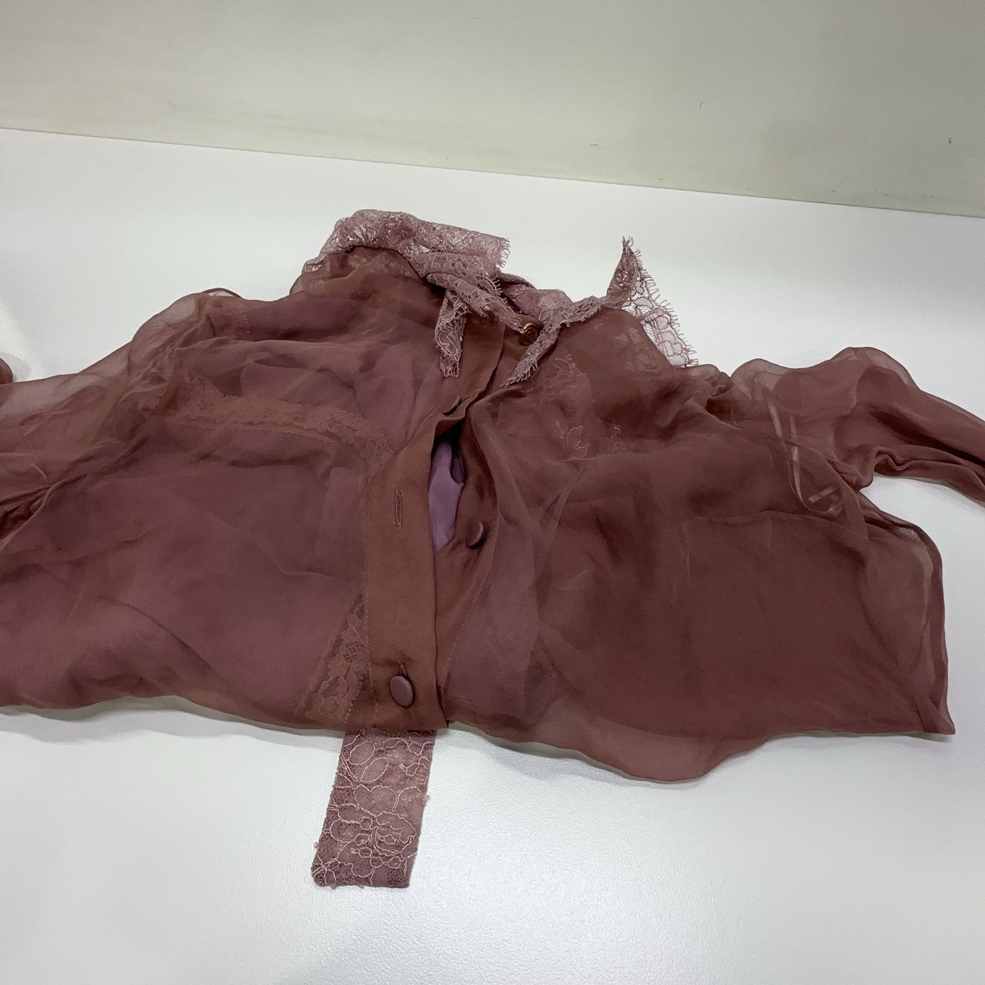 Gucci Gucci Silk Lace Panelled Sheer Blouse it_36 Size XS / US 0-2 / IT 36-38 - 7 Thumbnail