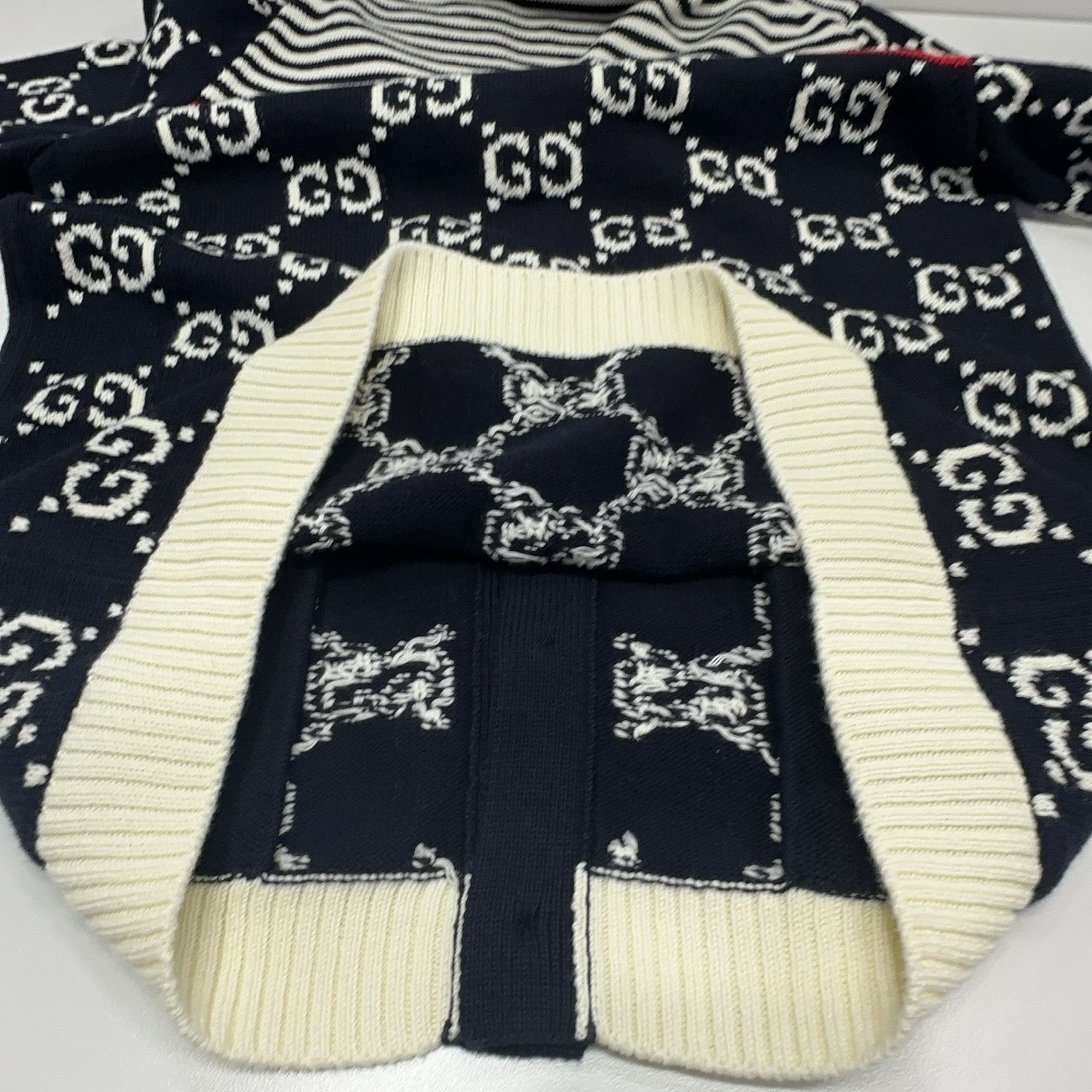 Gucci Gucci GG Monogram Striped Knit Cardigan XS Size US XS / EU 42 / 0 - 8 Thumbnail