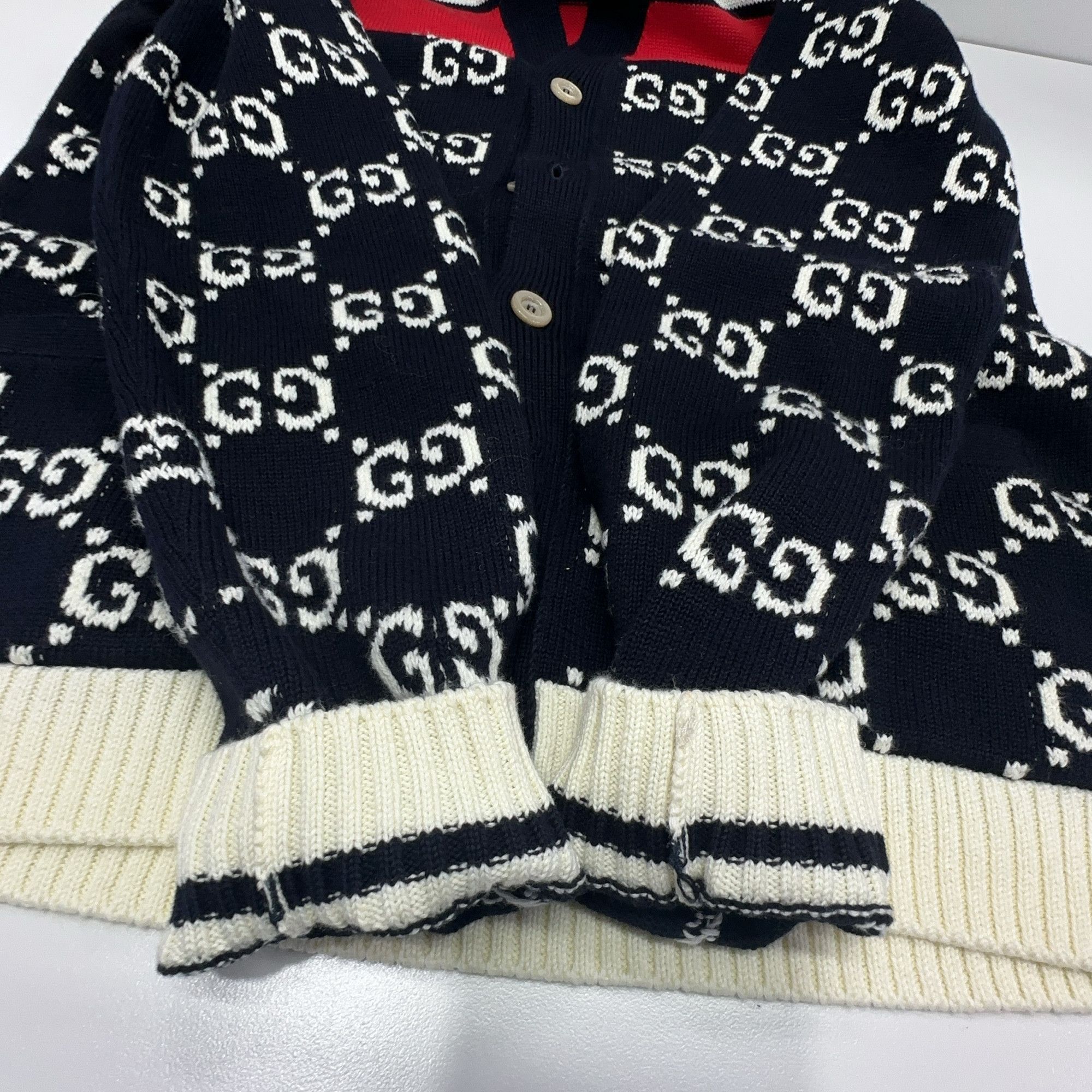 Gucci Gucci GG Monogram Striped Knit Cardigan XS Size US XS / EU 42 / 0 - 6 Thumbnail