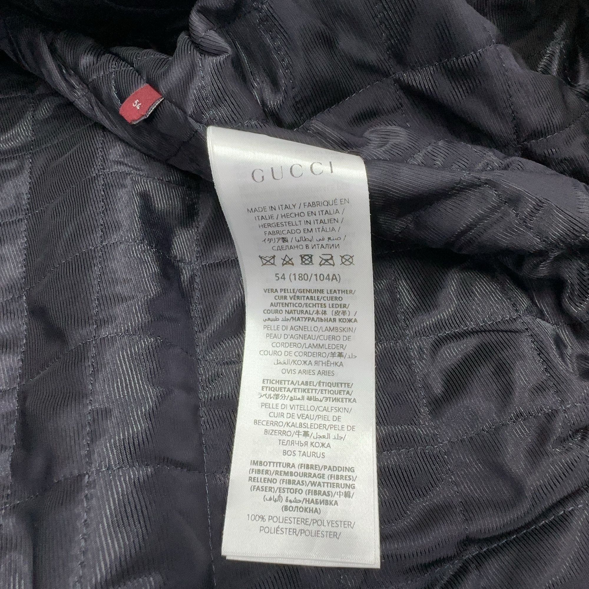 Gucci Gucci GG Embossed Leather Bomber Jacket 54 Size US L / EU 52-54 / 3 - 6 Thumbnail