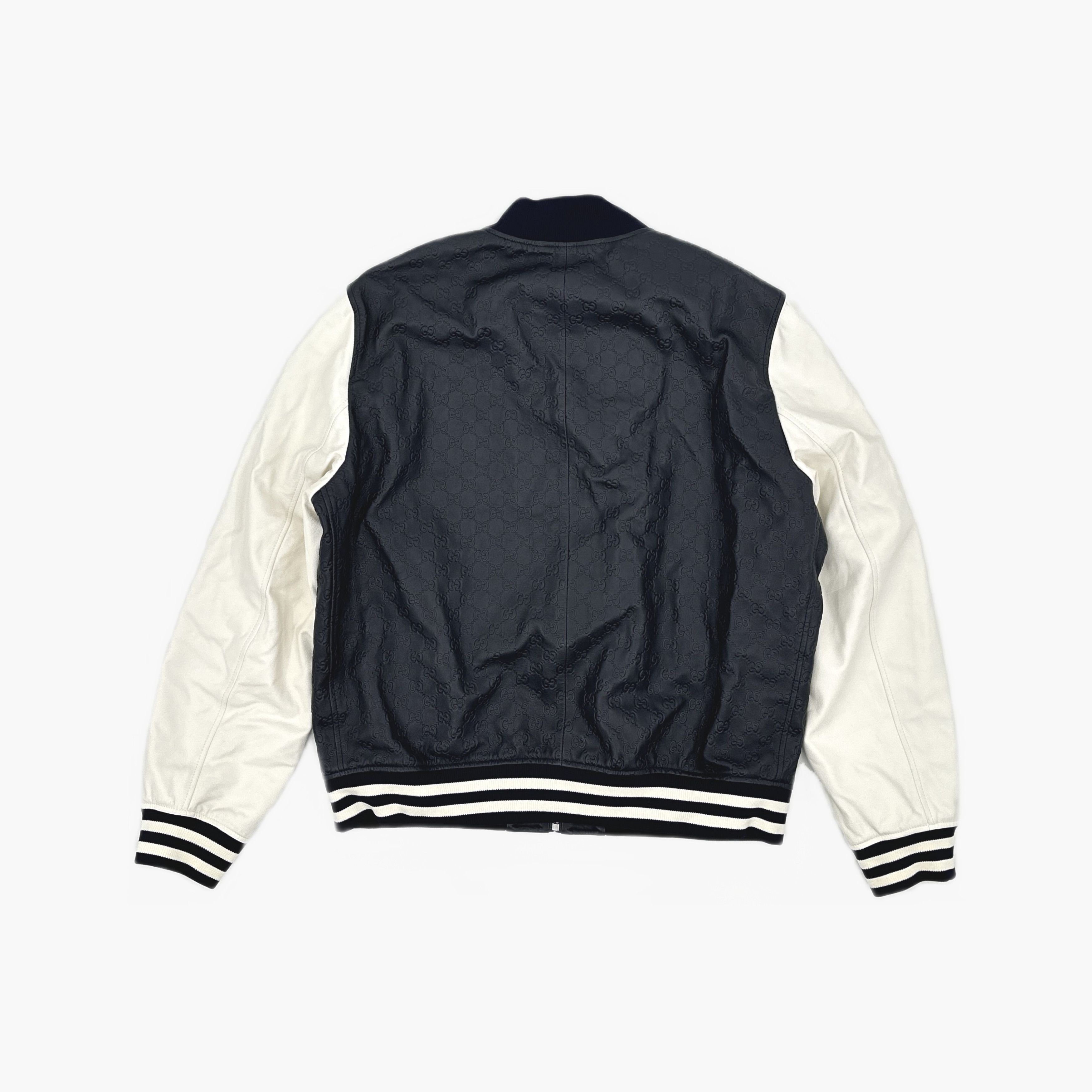 Gucci Gucci GG Embossed Leather Bomber Jacket 54 Size US L / EU 52-54 / 3 - 2 Thumbnail