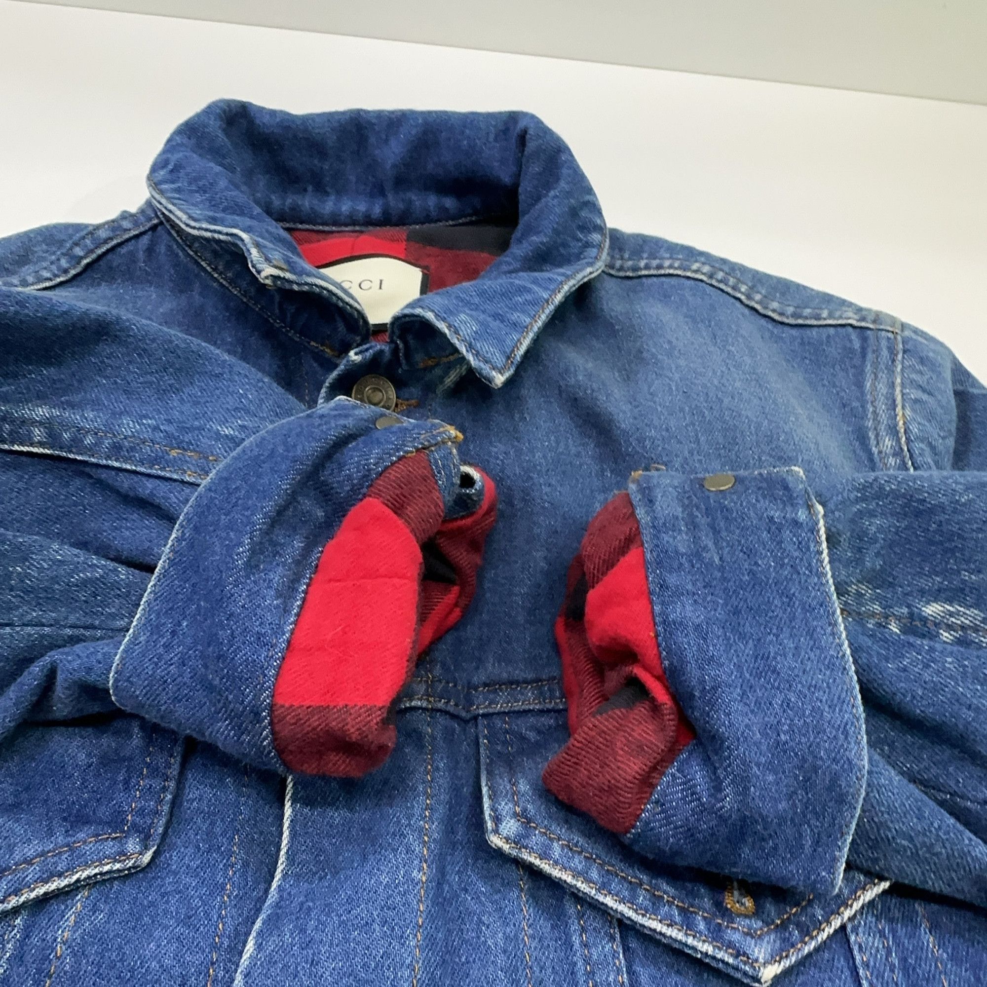 Gucci Gucci Tiger Embroidered Denim Jacket Size 46 Size US S / EU 44-46 / 1 - 11 Thumbnail