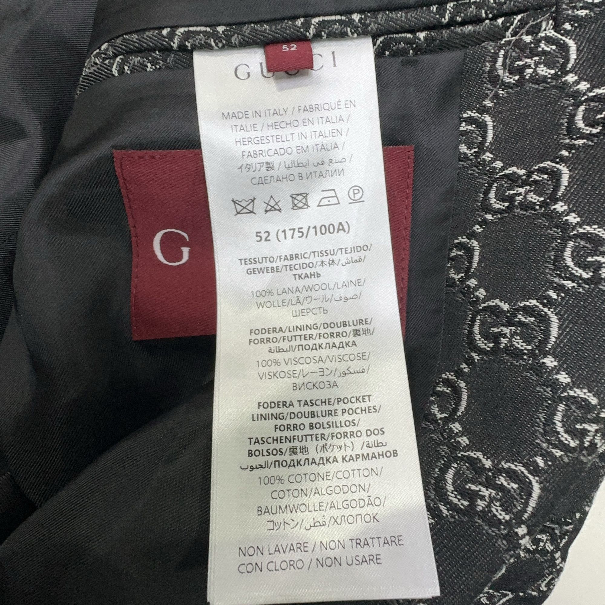 Gucci Gucci GG Monogram Wool Blazer Size 52 Size 42R - 4 Thumbnail