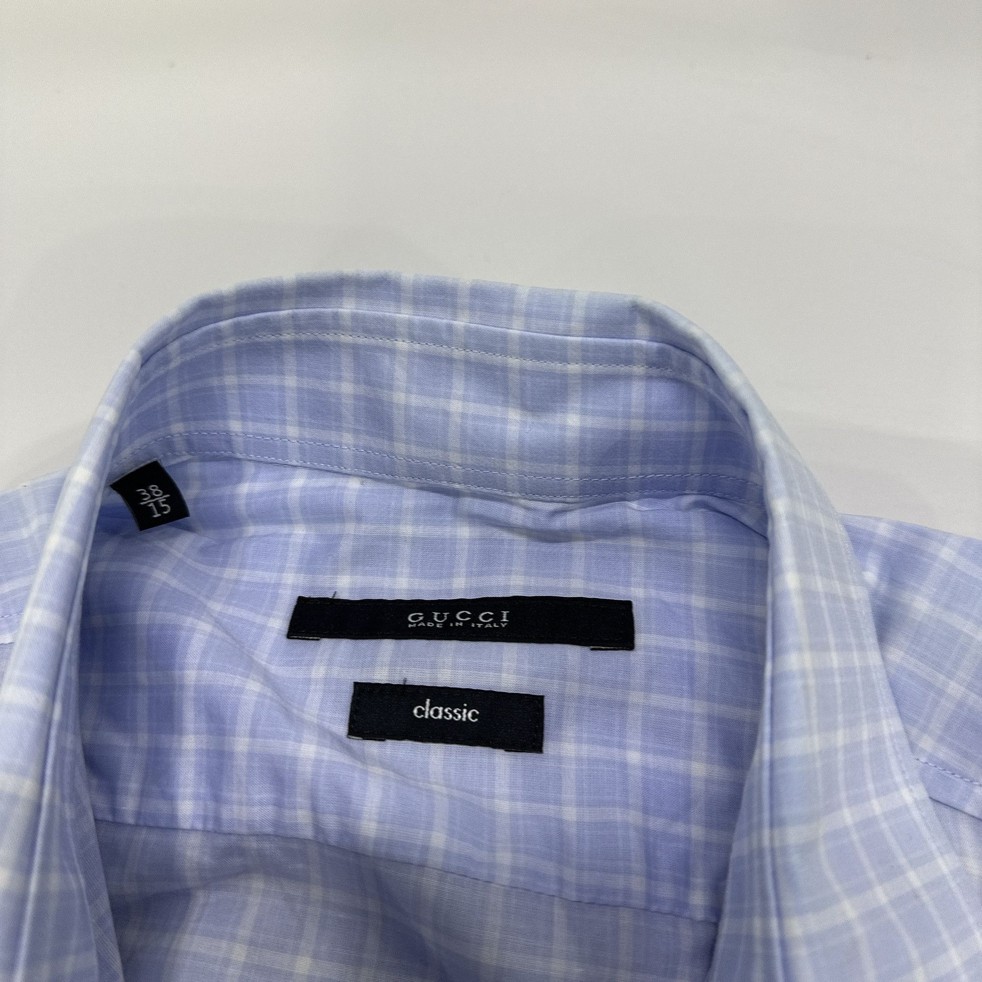 Gucci Gucci Check Classic Long Sleeve Shirt 38 Size US S / EU 44-46 / 1 - 5 Thumbnail