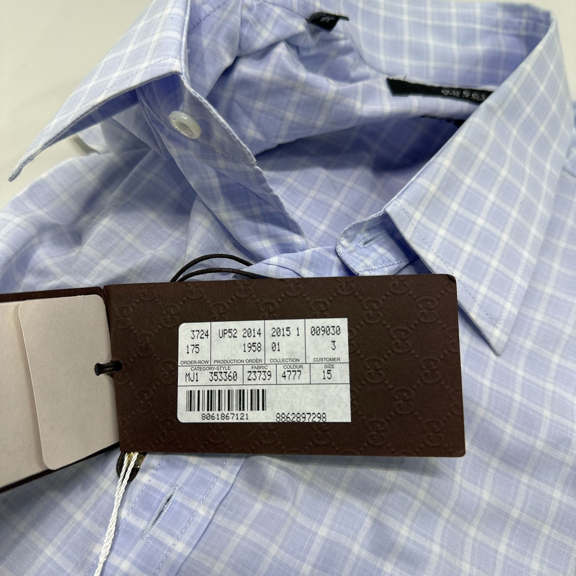 Gucci Gucci Check Classic Long Sleeve Shirt 38 Size US S / EU 44-46 / 1 - 3 Thumbnail