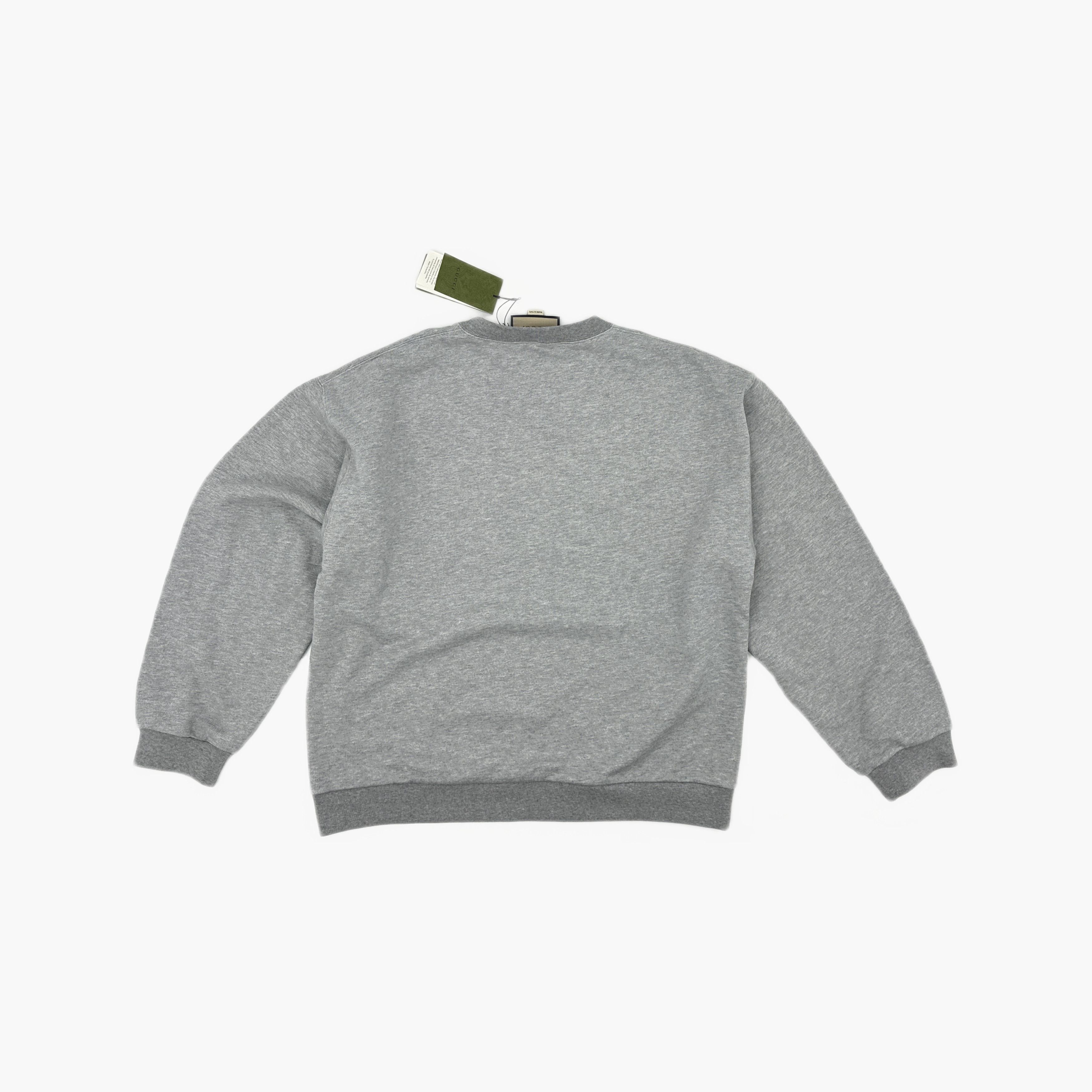 Gucci Gucci Logo Print Felted Cotton Sweatshirt Size L Size US L / EU 52-54 / 3 - 2 Thumbnail