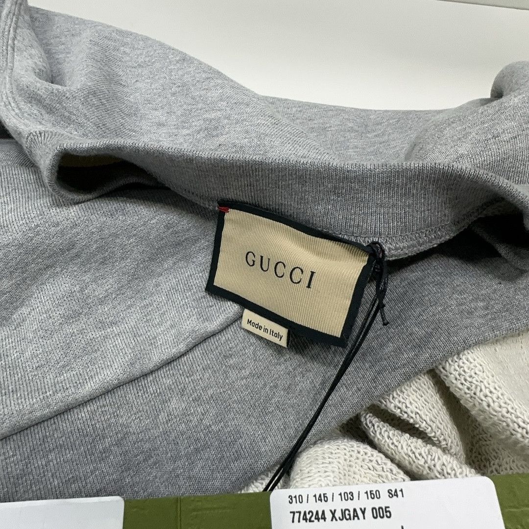 Gucci Gucci Logo Print Felted Cotton Sweatshirt Size L Size US L / EU 52-54 / 3 - 5 Thumbnail