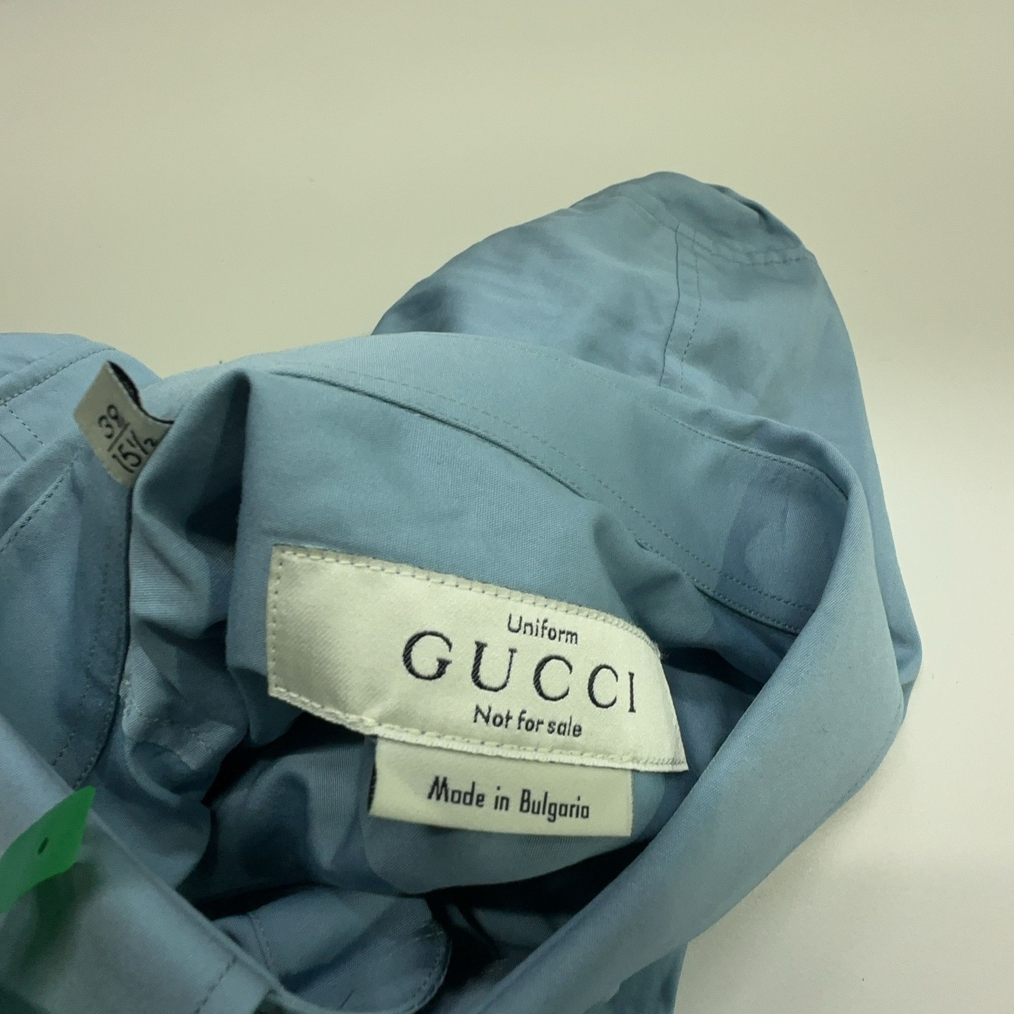 Gucci Gucci Uniform Solid Blue Button Down Shirt Size 39 Size US M / EU 48-50 / 2 - 3 Thumbnail