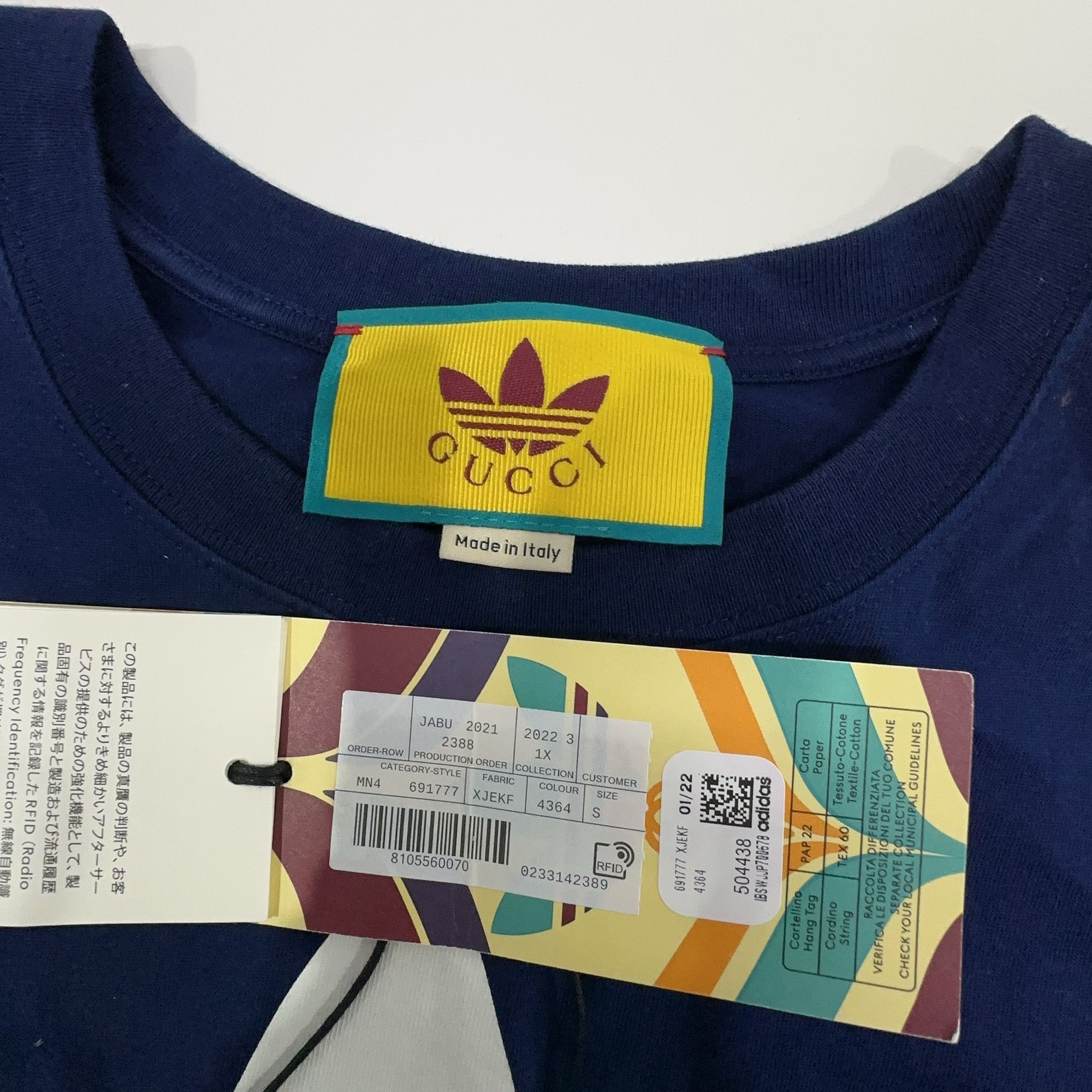 Adidas × Gucci Gucci x Adidas Trefoil Logo T-Shirt Size S Size US S / EU 44-46 / 1 - 3 Thumbnail