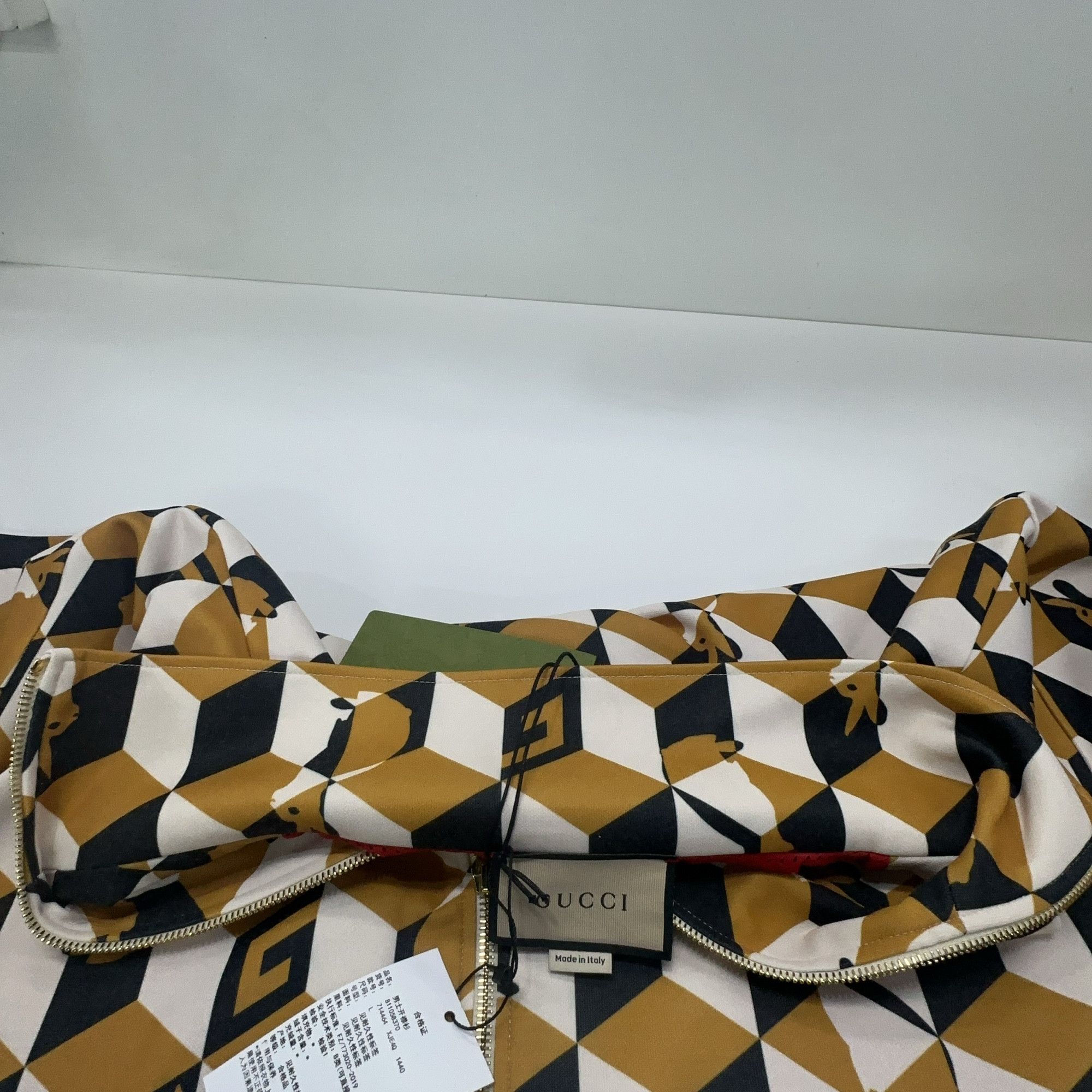 Gucci Gucci SS23 Rabbit Print Geometric Zip Jacket L Size US L / EU 52-54 / 3 - 7 Thumbnail