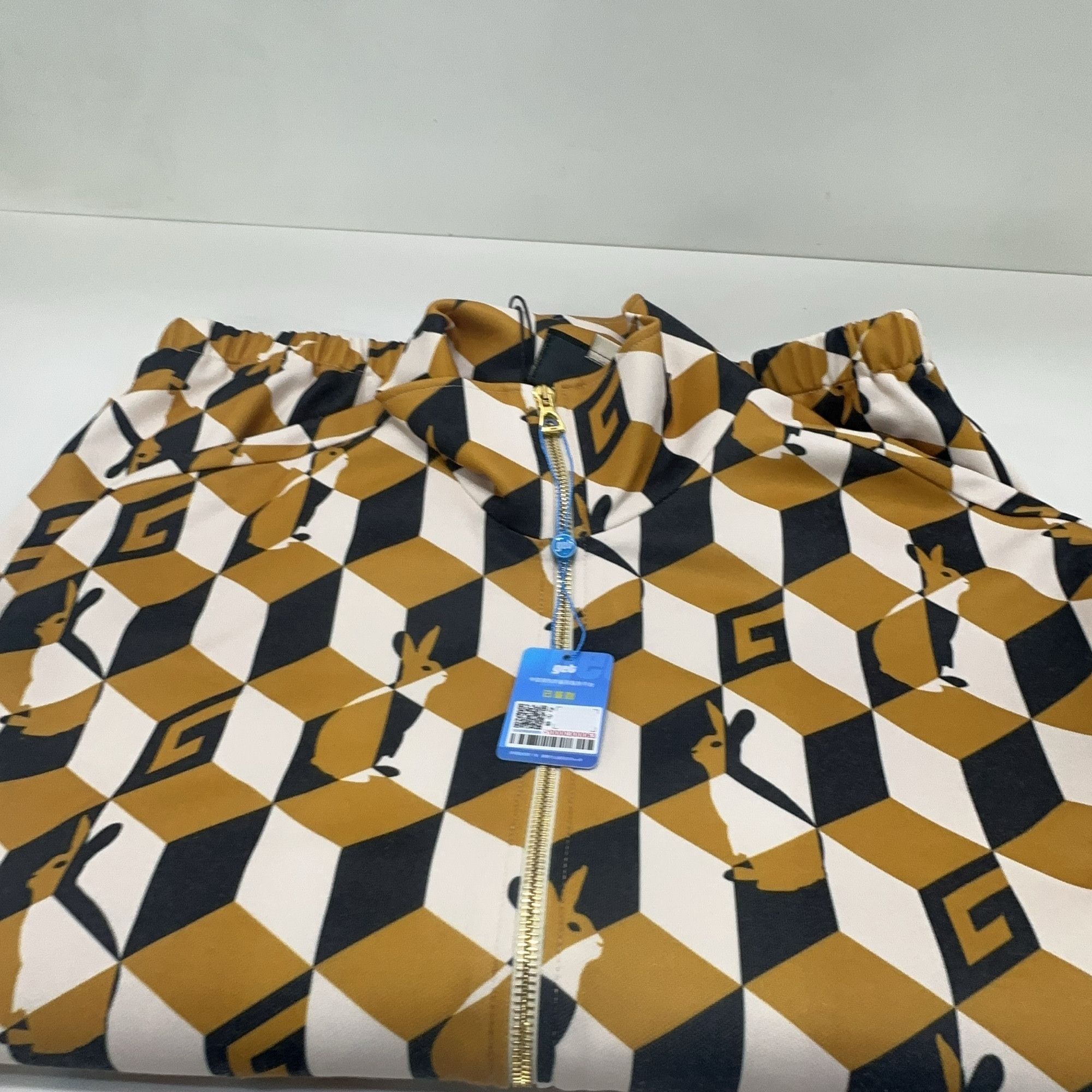 Gucci Gucci SS23 Rabbit Print Geometric Zip Jacket L Size US L / EU 52-54 / 3 - 9 Thumbnail