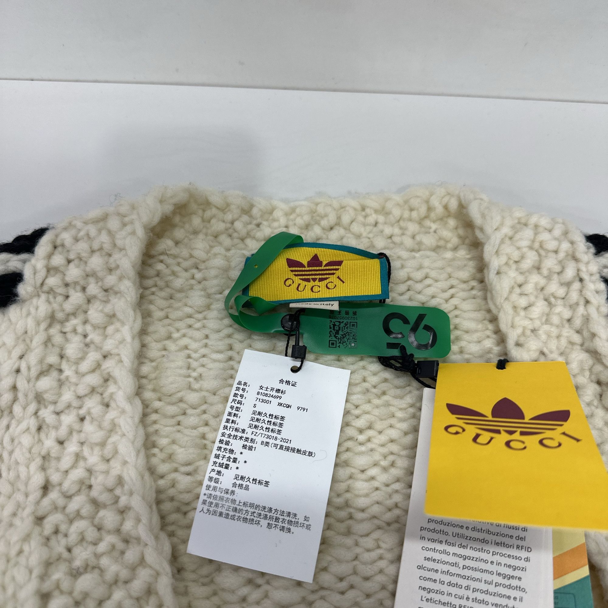 Adidas × Gucci Gucci x adidas Fur Trim Knit Cardigan S Size S / US 4 / IT 40 - 3 Thumbnail