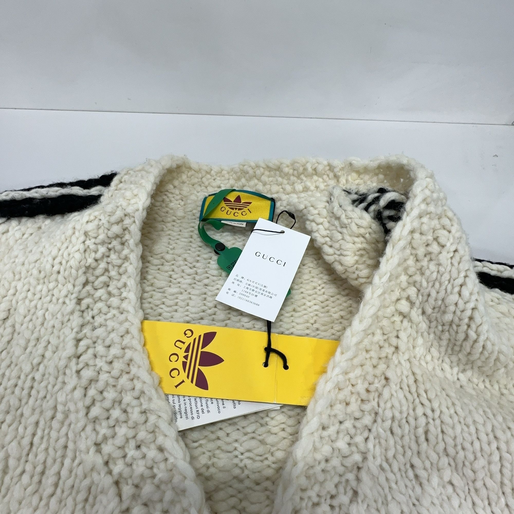 Adidas × Gucci Gucci x adidas Fur Trim Knit Cardigan S Size S / US 4 / IT 40 - 7 Thumbnail