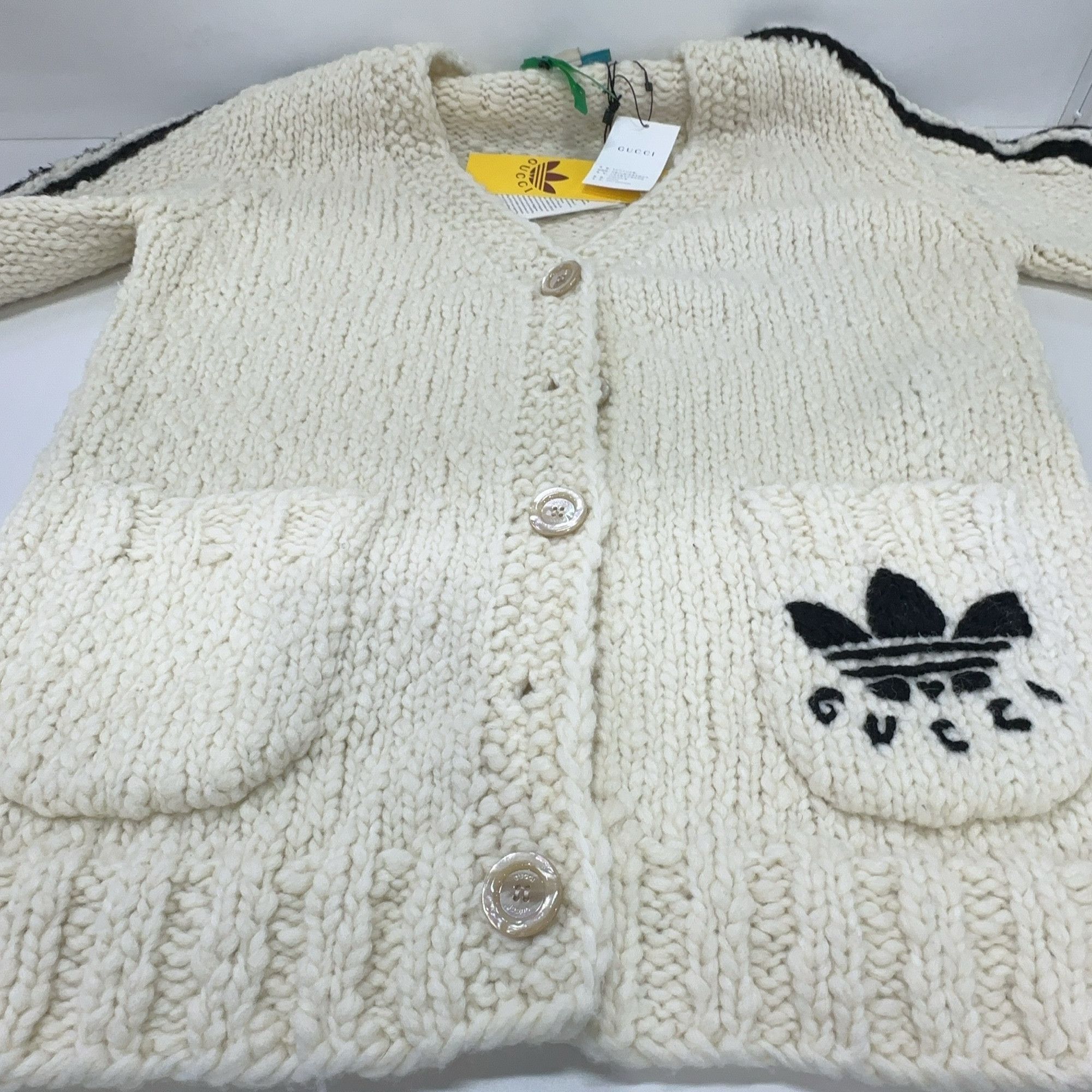 Adidas × Gucci Gucci x adidas Fur Trim Knit Cardigan S Size S / US 4 / IT 40 - 8 Thumbnail