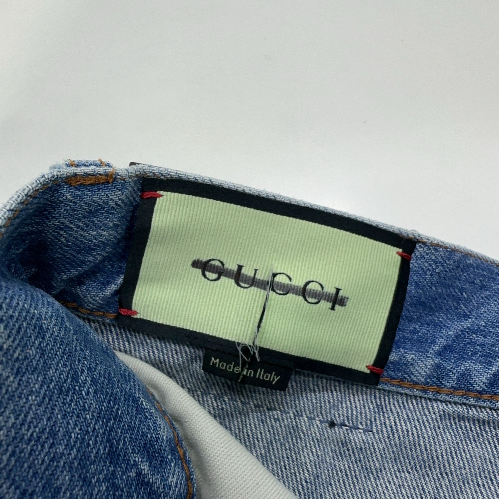Gucci Gucci GG Apple Patch Denim Shorts 24 Size 24" / US 00 / IT 34 - 5 Thumbnail