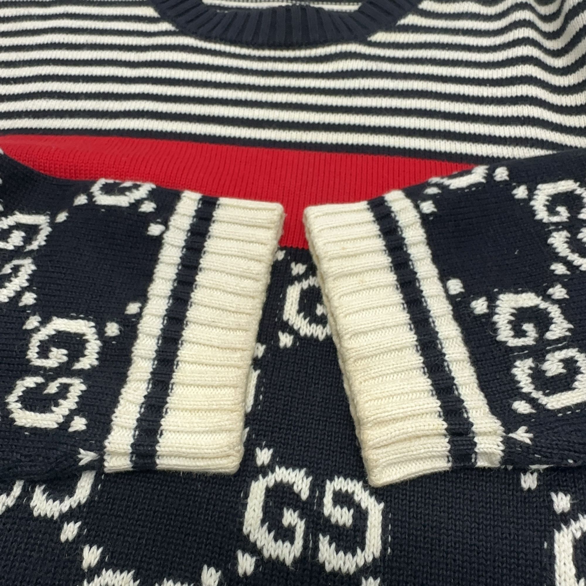 Gucci Gucci GG Logo Striped Knit Sweater Size S Size US S / EU 44-46 / 1 - 9 Thumbnail