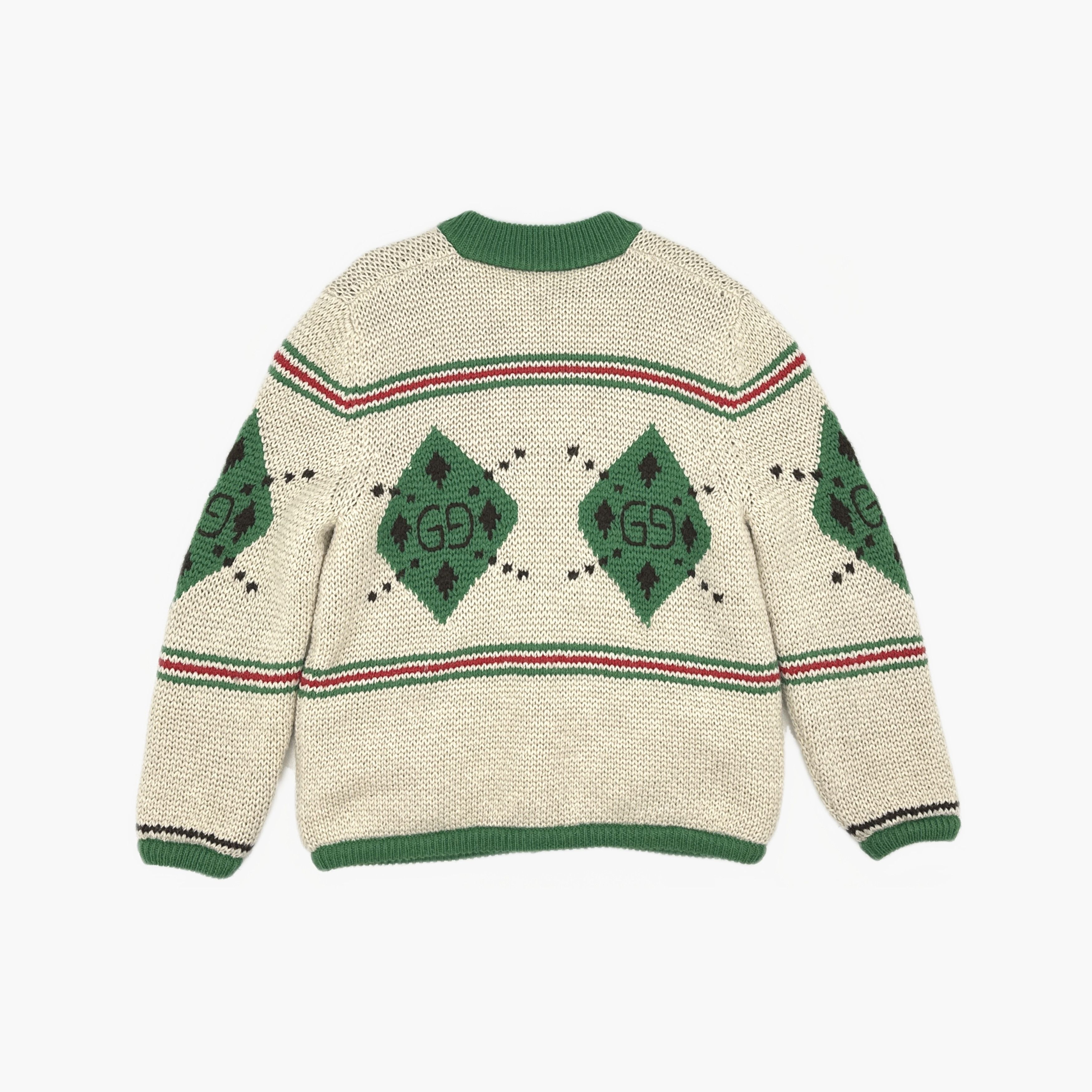 Gucci Gucci Jacquard Wool Alpaca Cardigan Size M Size M / US 6-8 / IT 42-44 - 2 Thumbnail