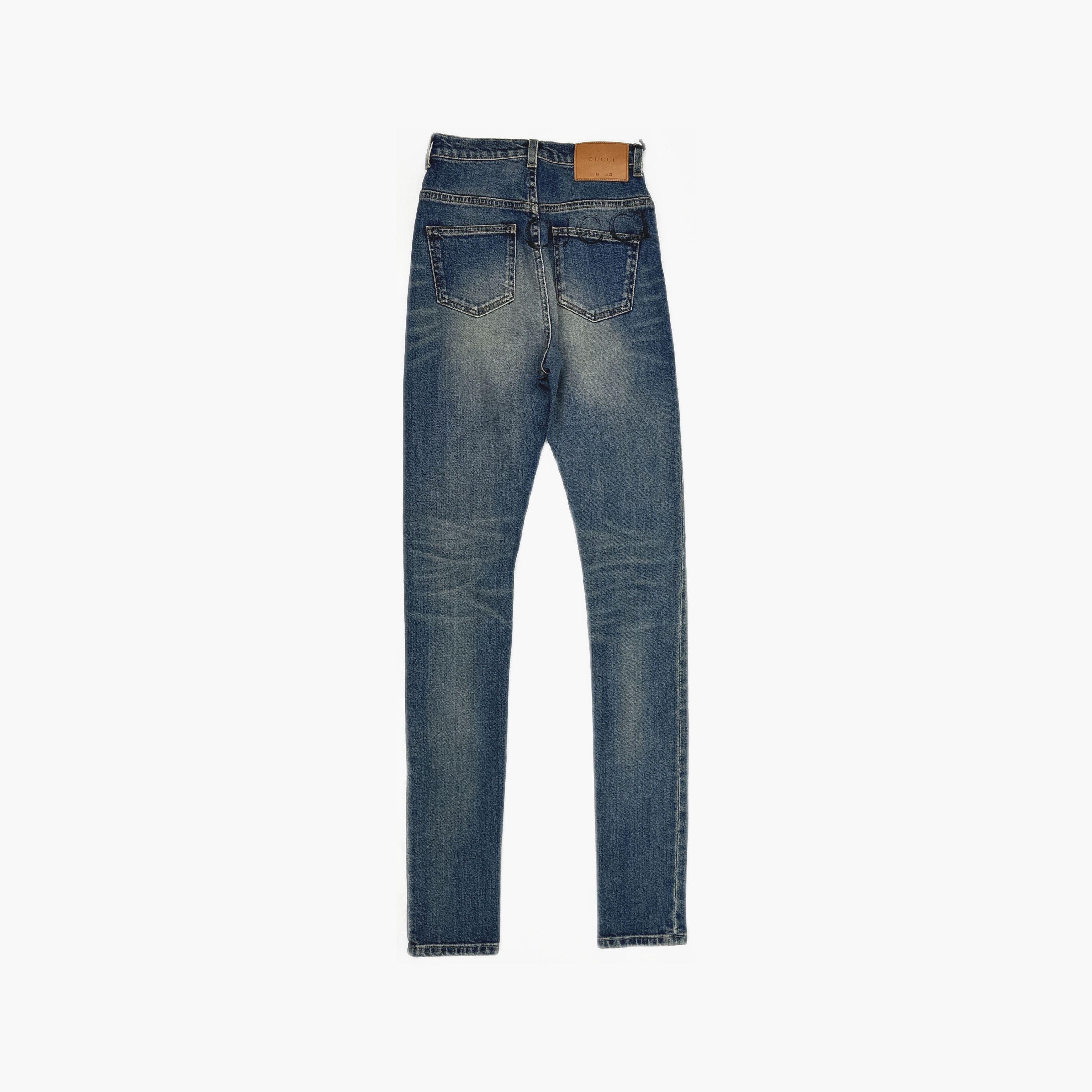 Gucci Gucci LA Patch Denim Jeans 23 Size 23" - 2 Thumbnail