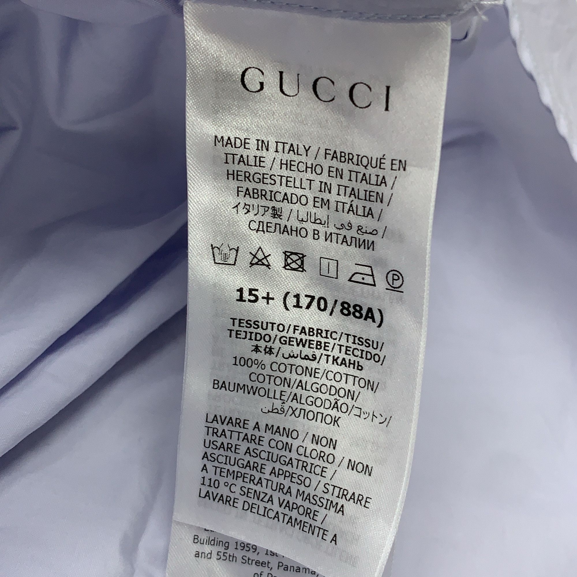 Gucci Gucci Love Parade Cotton Shirt Size 39 Size US M / EU 48-50 / 2 - 4 Thumbnail