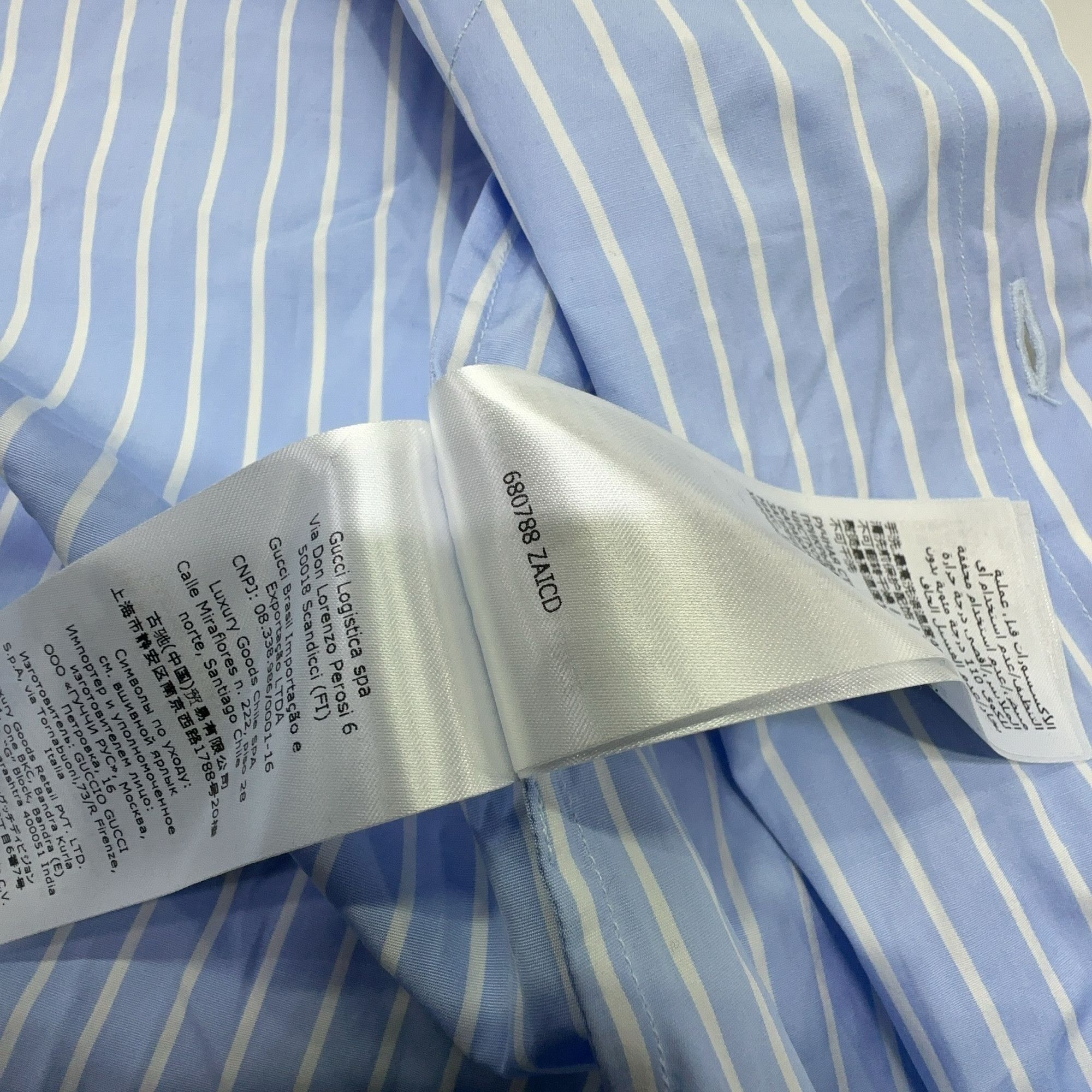 Gucci Gucci Striped Double G Embroidered Shirt Size 15 Size US S / EU 44-46 / 1 - 3 Thumbnail