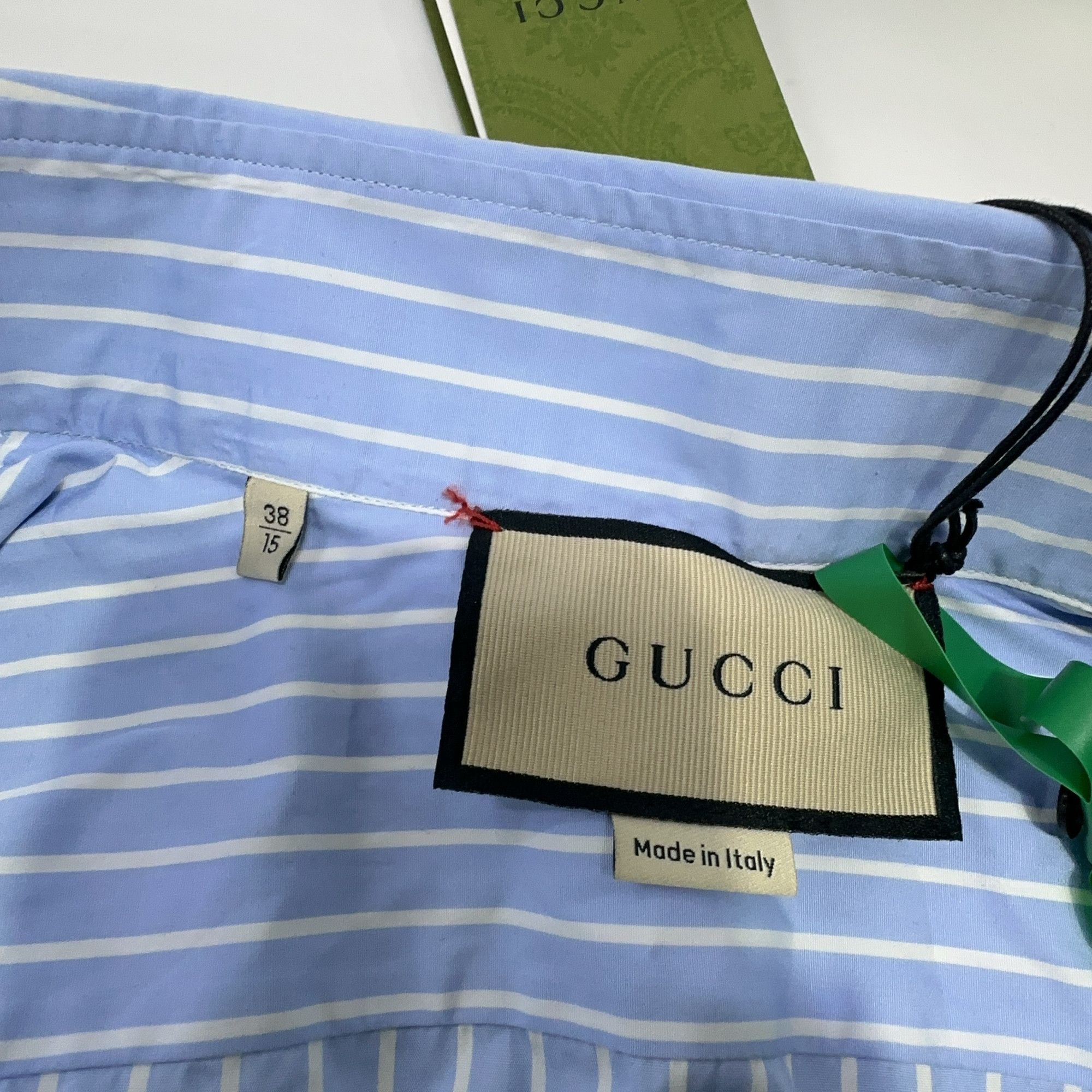 Gucci Gucci Striped Double G Embroidered Shirt Size 15 Size US S / EU 44-46 / 1 - 4 Thumbnail