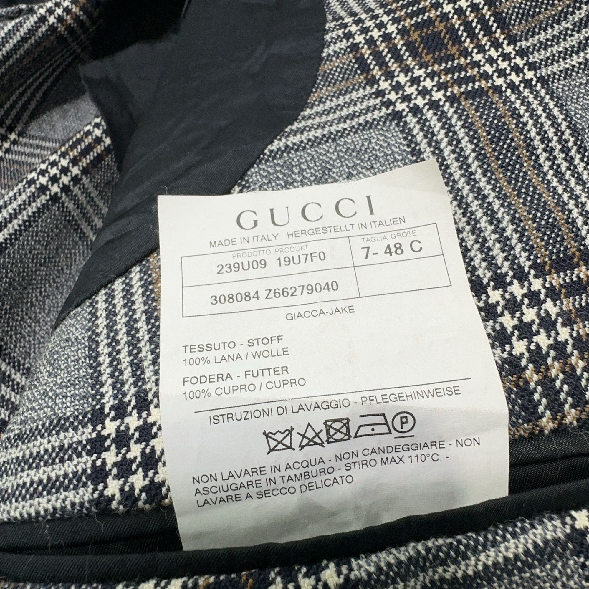 Gucci Gucci Plaid Wool Blazer 38S Size 38R - 4 Thumbnail