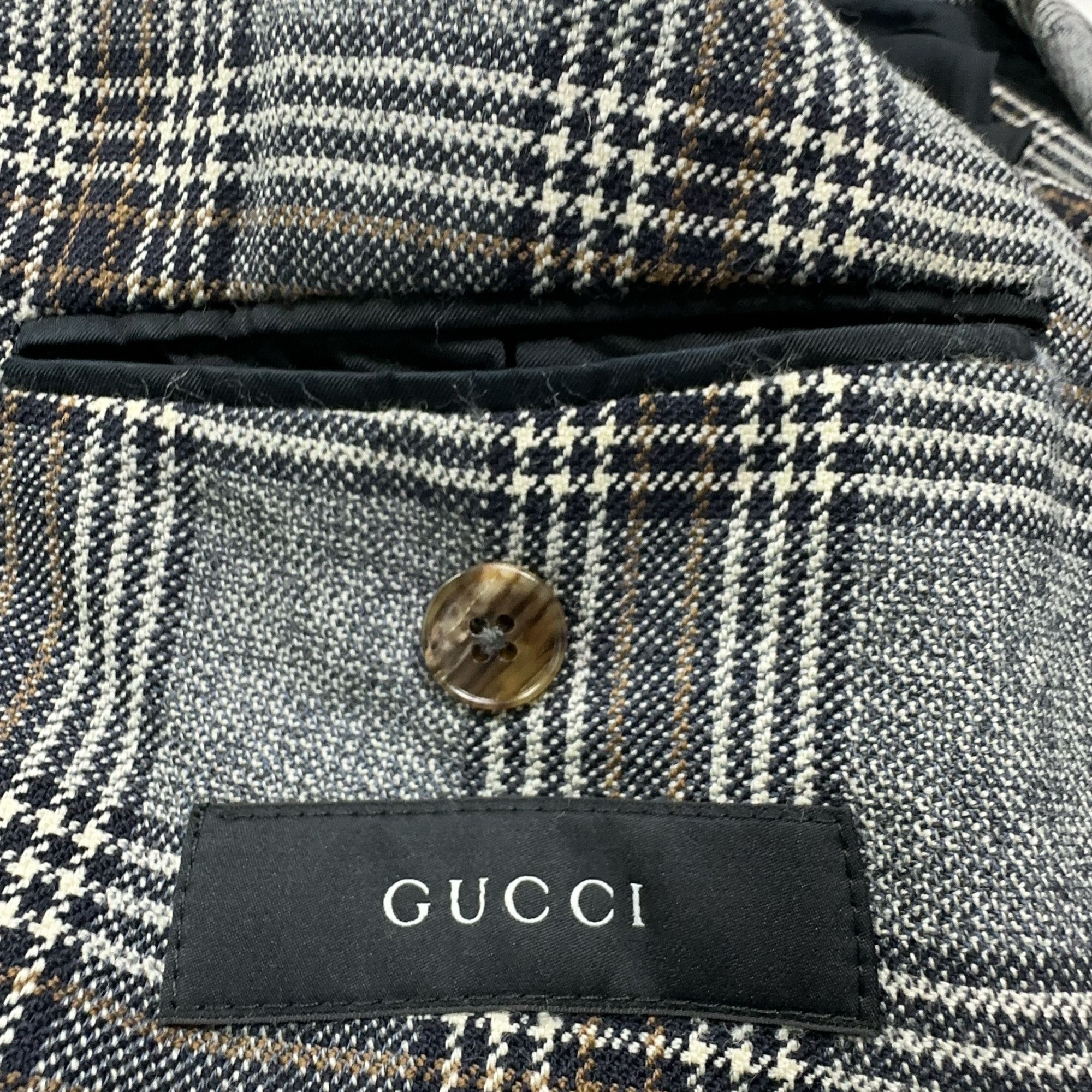 Gucci Gucci Plaid Wool Blazer 38S Size 38R - 3 Thumbnail
