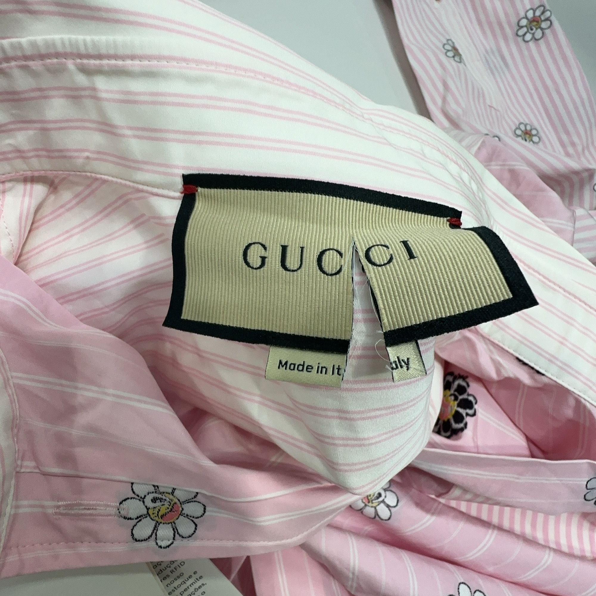 Gucci Gucci Floral Striped Shirt Mini Dress 42 Size M / US 6-8 / IT 42-44 - 7 Thumbnail