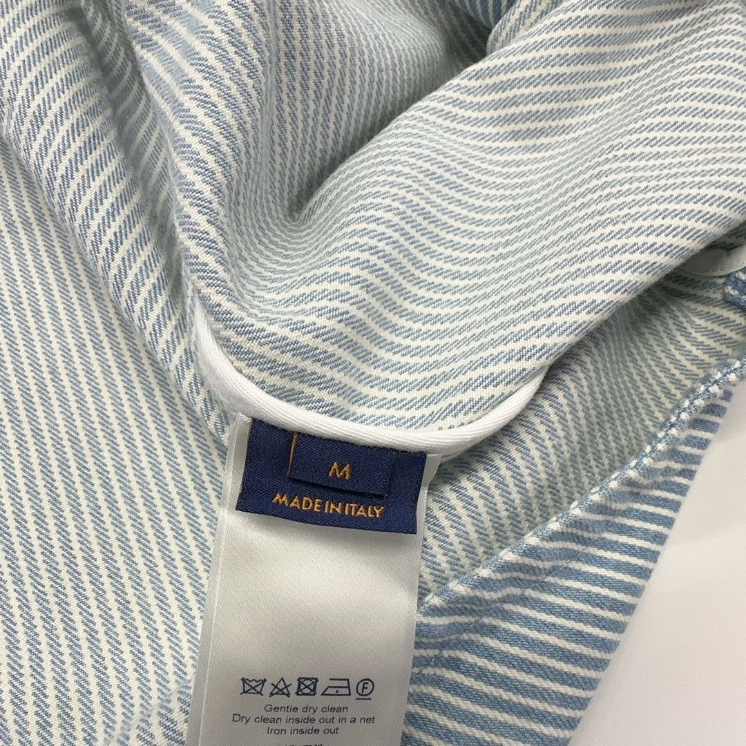 Louis Vuitton Louis Vuitton Striped Monogram Shirt Size M Size US M / EU 48-50 / 2 - 4 Thumbnail