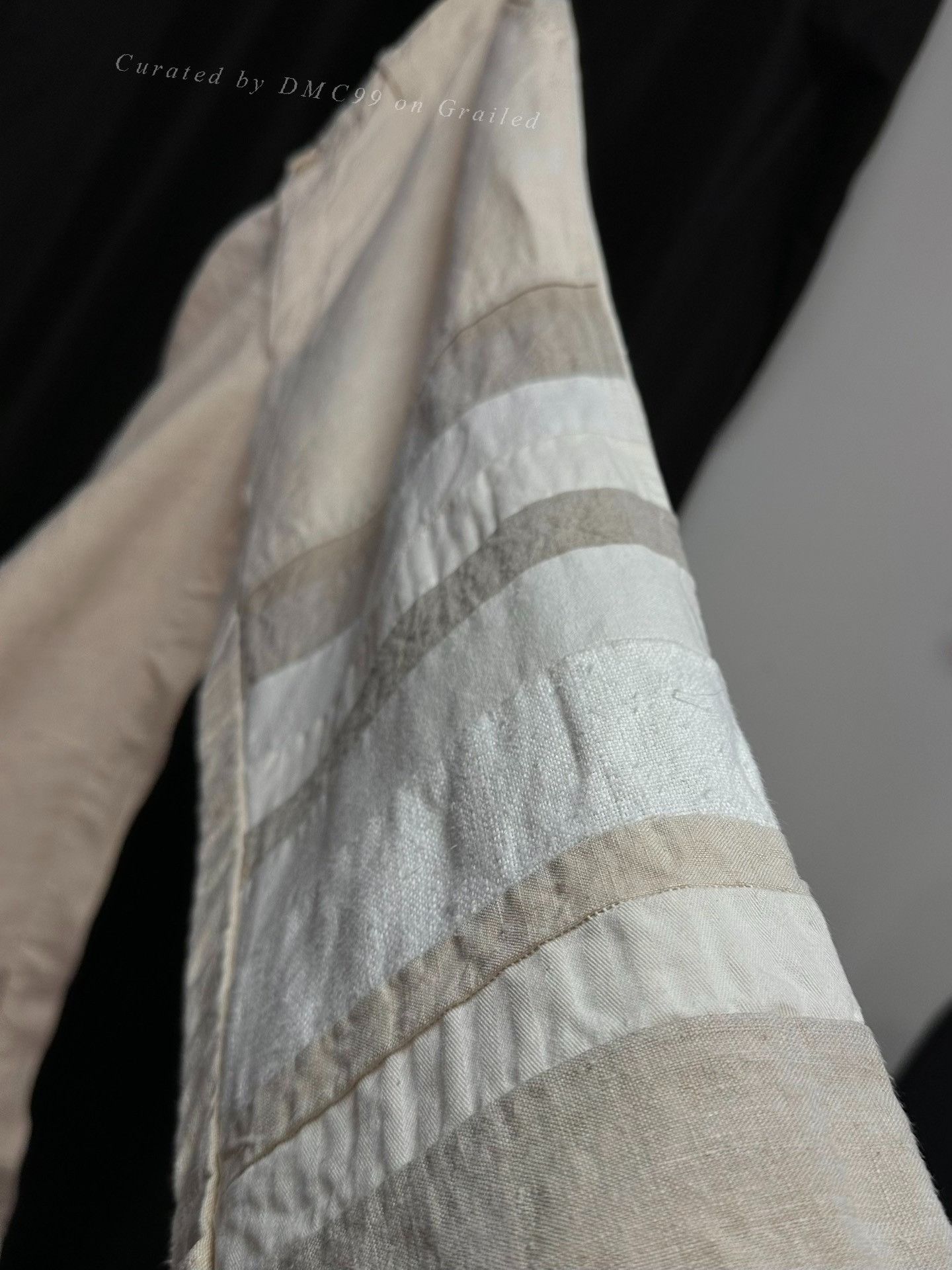 Casey Vidalenc Chez VIDALENC Vintage Linen Patchwork Pants Size 42" / US 20 - 4 Thumbnail