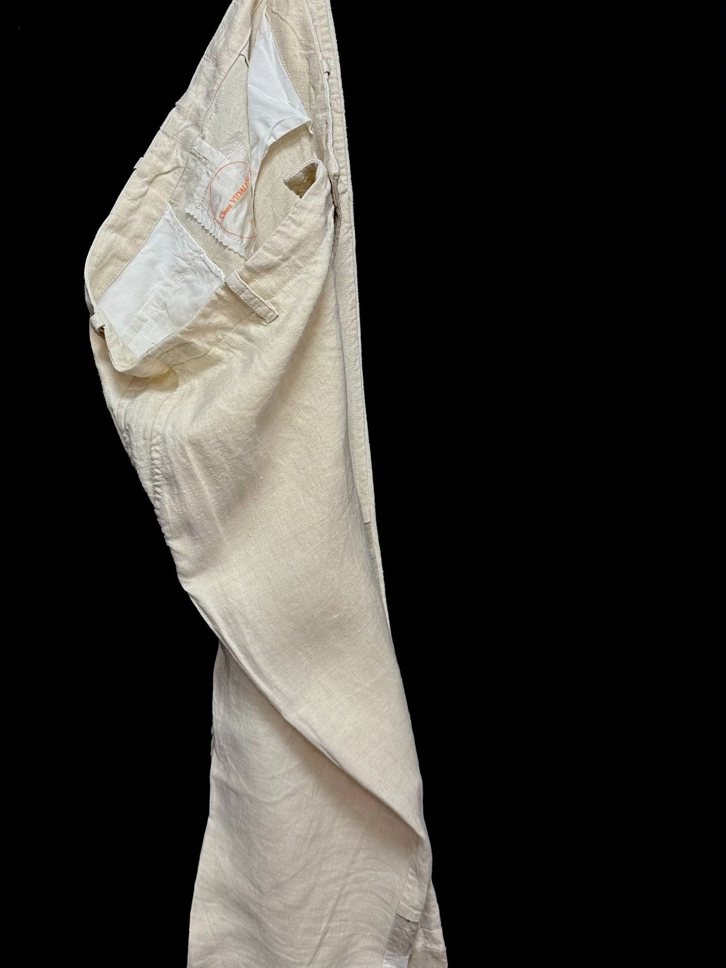 Casey Vidalenc Chez VIDALENC Vintage Linen Patchwork Pants Size 42" / US 20 - 3 Thumbnail