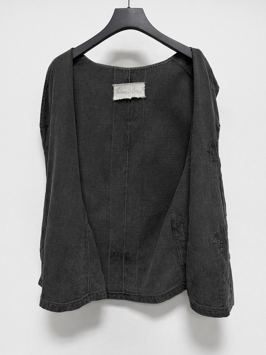 Andrew Andrew Driftwood Ink-Dyed Antique Linen Vest Size US L / EU 52-54 / 3 - 4 Thumbnail