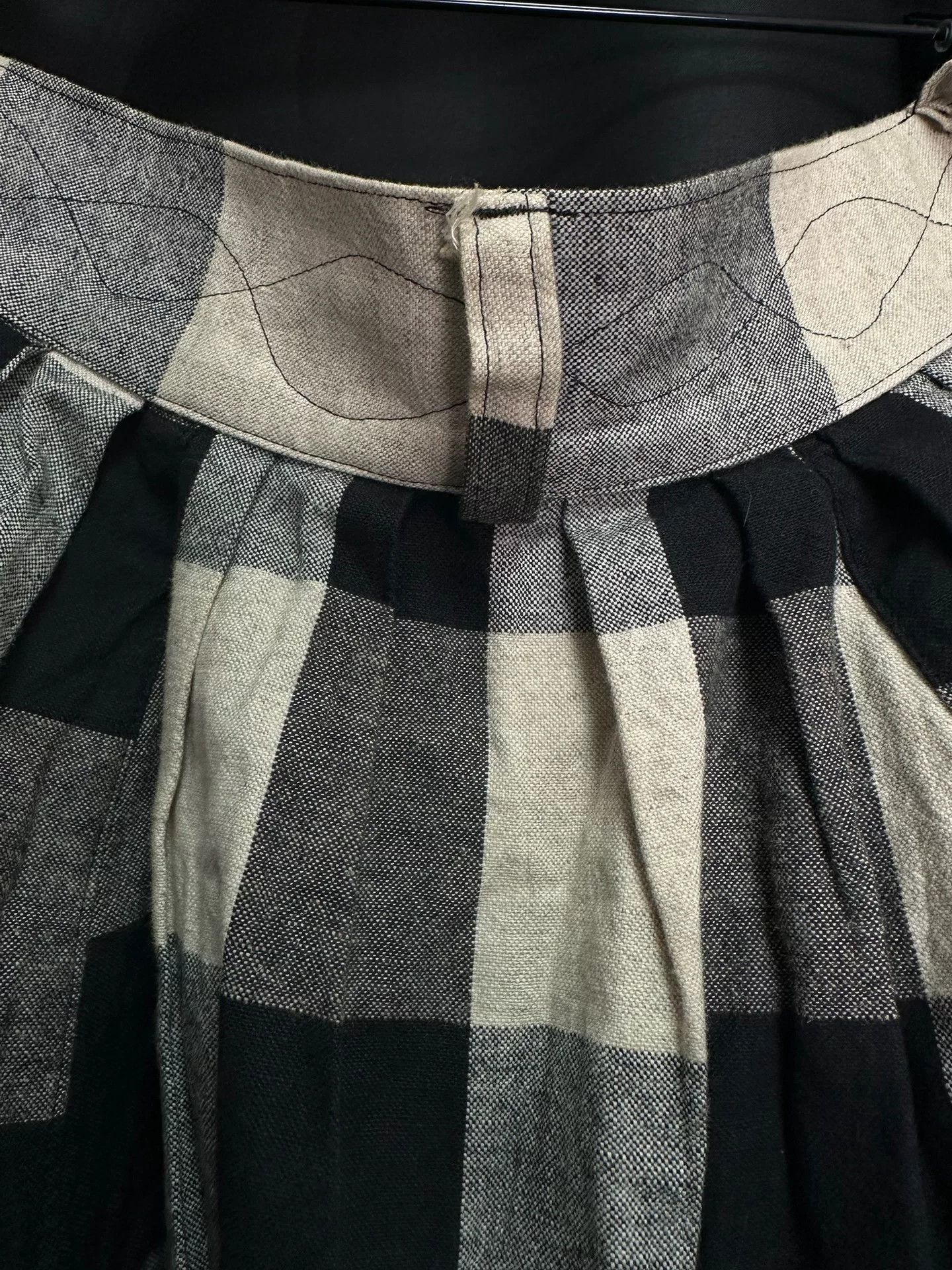KLASICA Klasica Cotton-Linen Plaid Baggy Pants Size 40" / US 18 - 5 Thumbnail