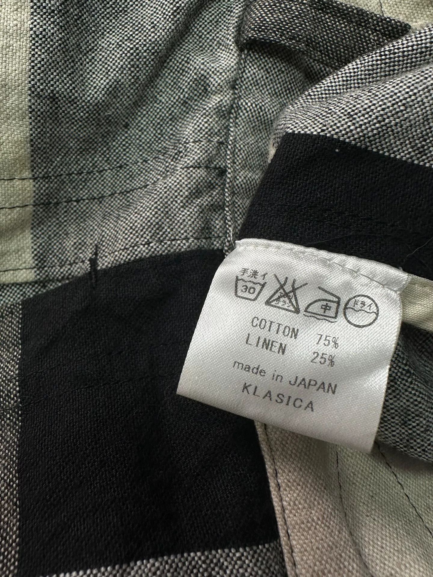 KLASICA Klasica Cotton-Linen Plaid Baggy Pants Size 40" / US 18 - 7 Thumbnail