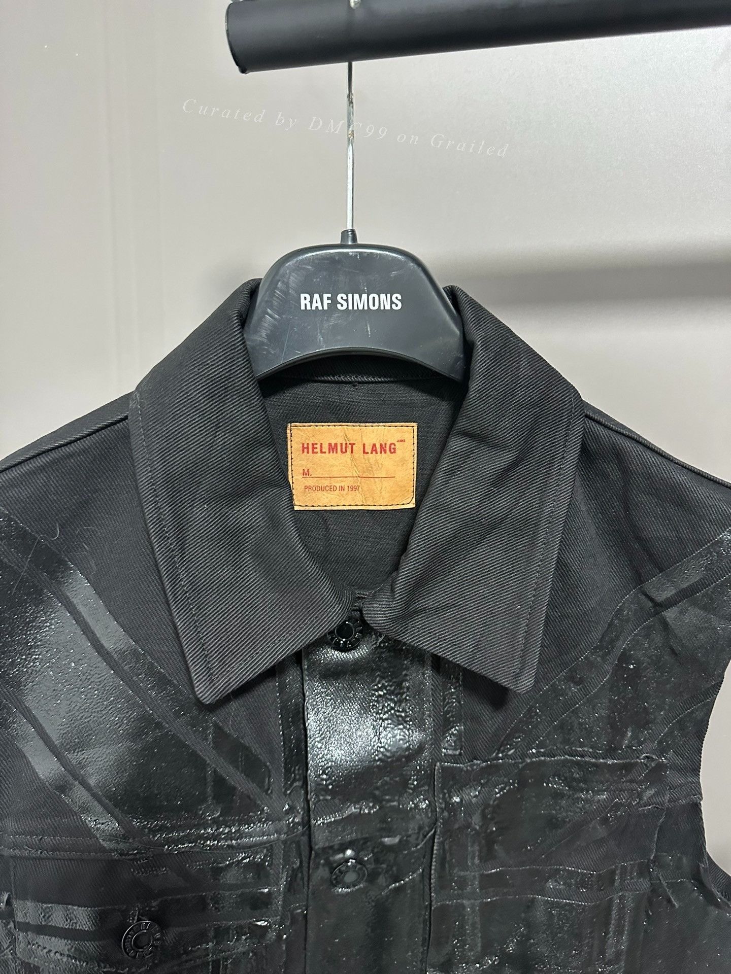 Helmut Lang Helmut Lang 1997 Union Jack Rubber Painted Denim Vest Size US S / EU 44-46 / 1 - 3 Thumbnail
